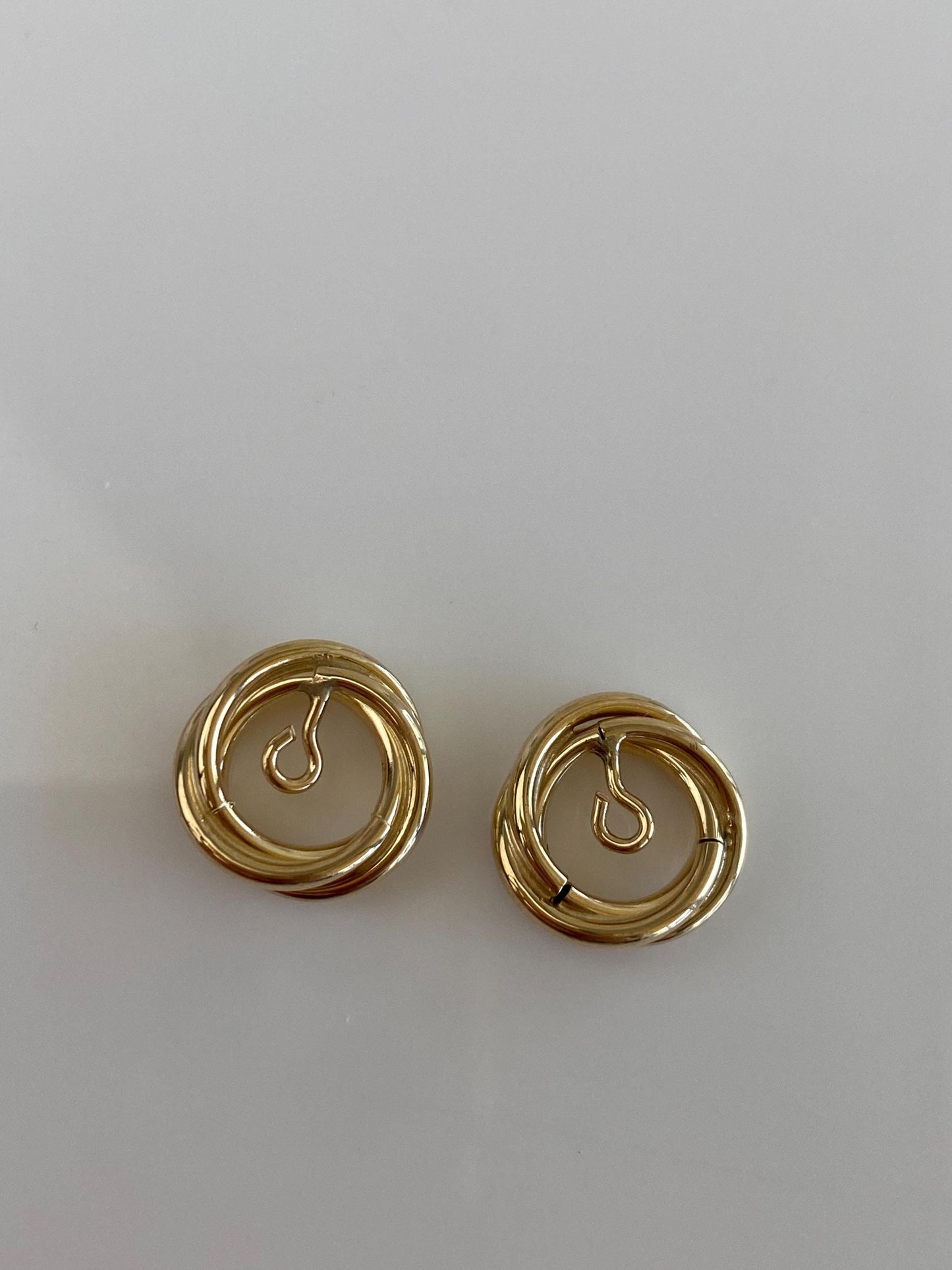 Vintage 14k Yellow Gold Knot Earring Jackets