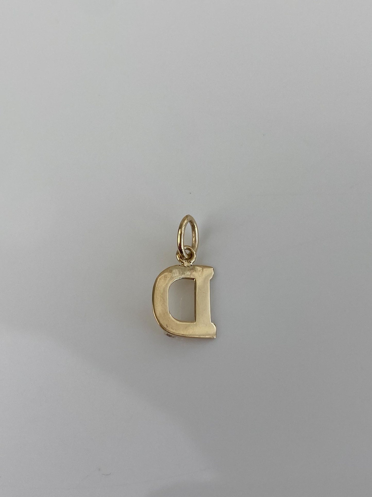 Vintage Solid 14k Yellow Gold Diamond Initial 'D' Charm