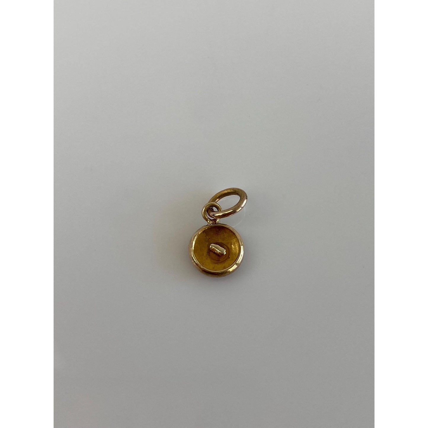 Vintage Solid 14k Yellow Gold Enamel Star Design Cufflink Conversion Charm