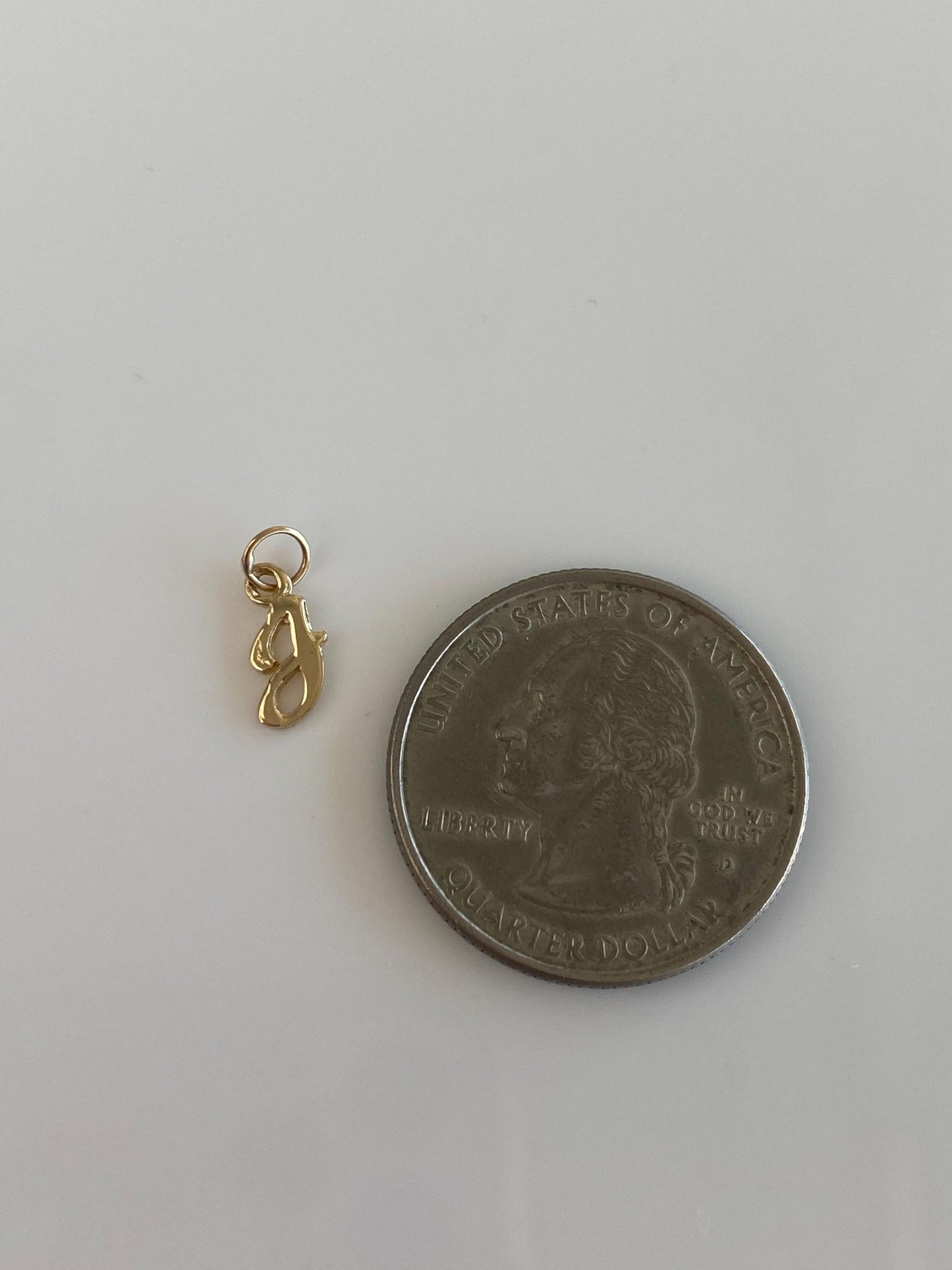Vintage Solid 12k Yellow Gold Initial 'J' Charm