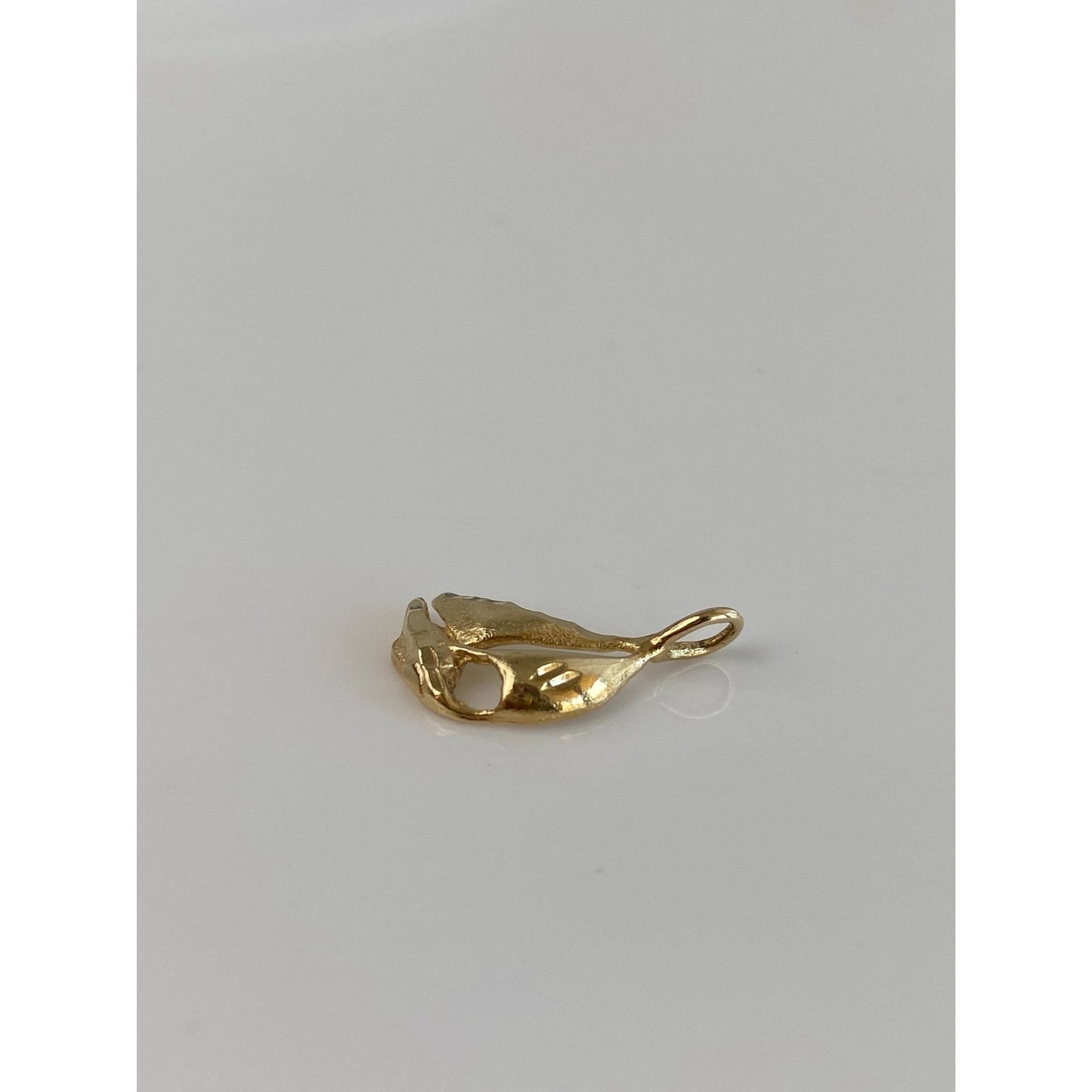 Solid 14k Yellow Gold Sailboat Charm