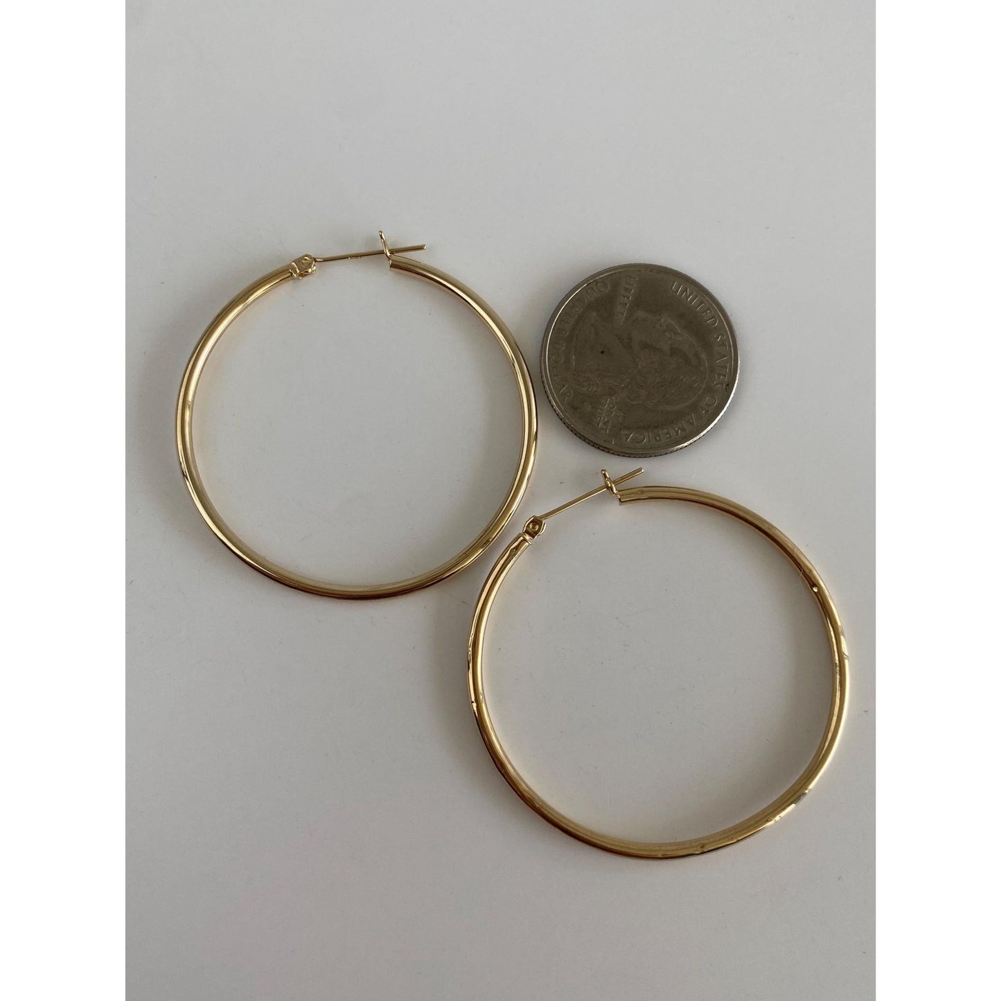 Vintage 14k Yellow Gold Hoop Earrings