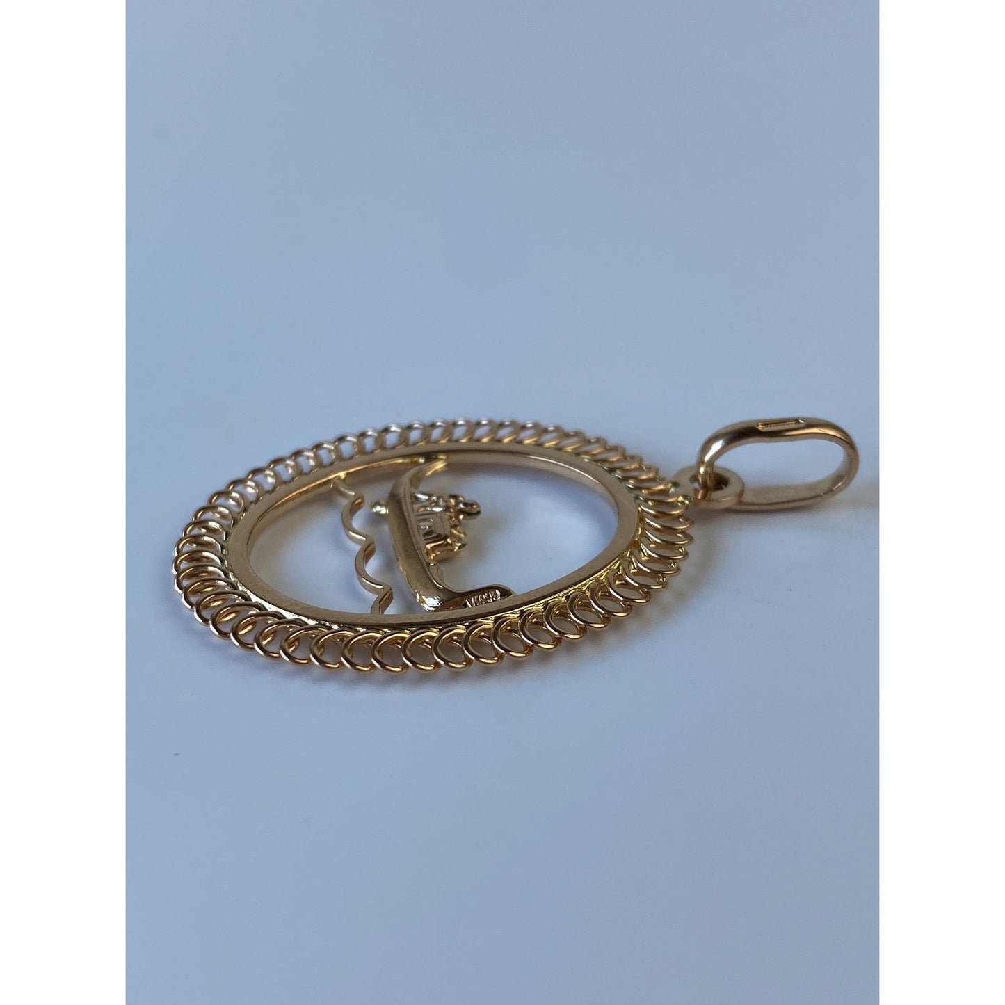Vintage Solid 18k Yellow Gold Gondola Boat Charm