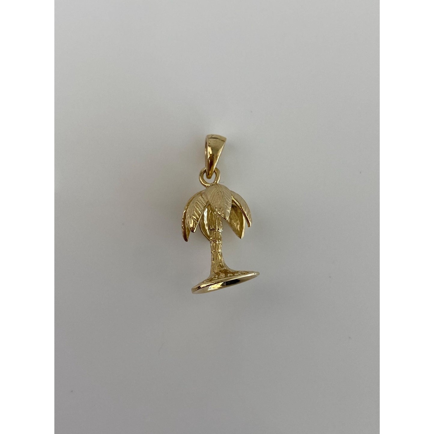 Vintage Solid 14k Yellow Gold Palm Tree Charm