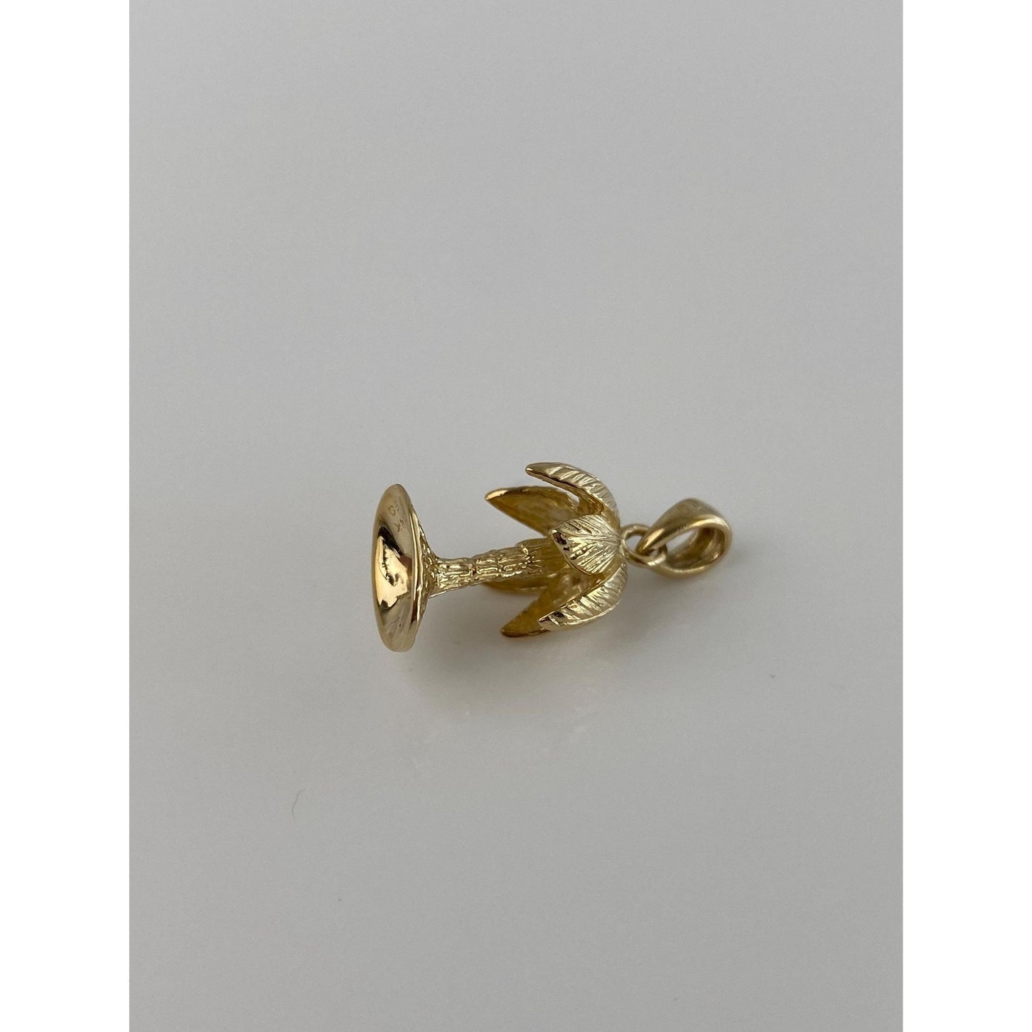 Vintage Solid 14k Yellow Gold Palm Tree Charm