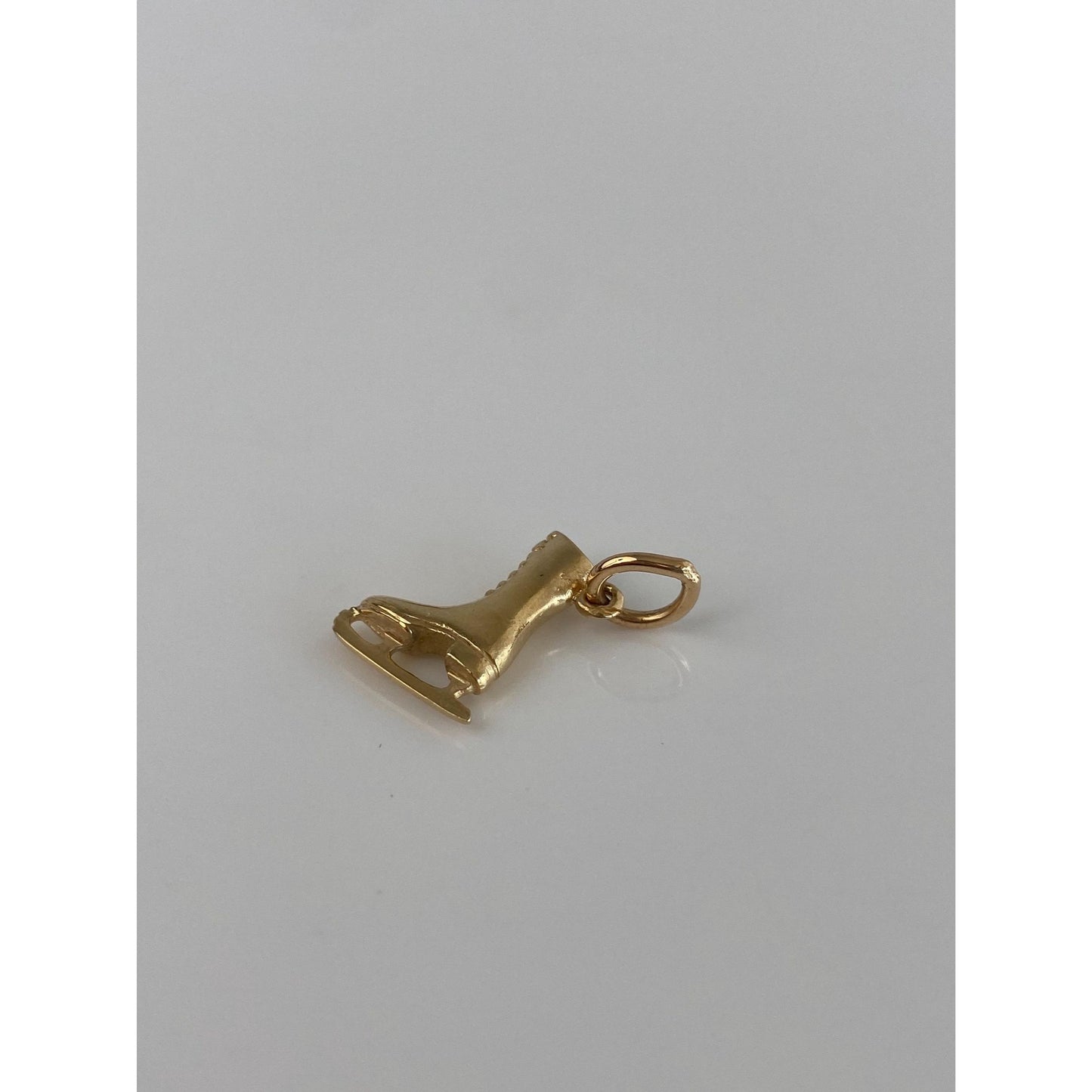 Vintage Solid 14k Yellow Gold Ice Skate Charm