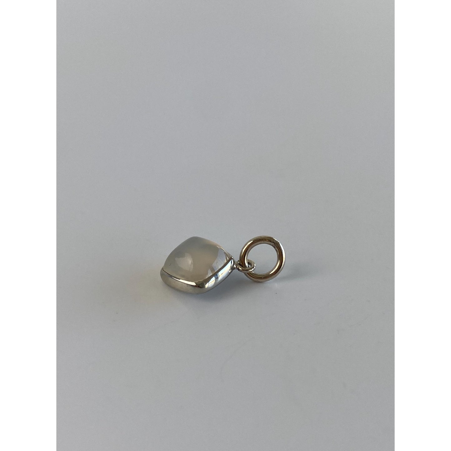 Vintage Solid 14k White Gold Opalite Little Charm