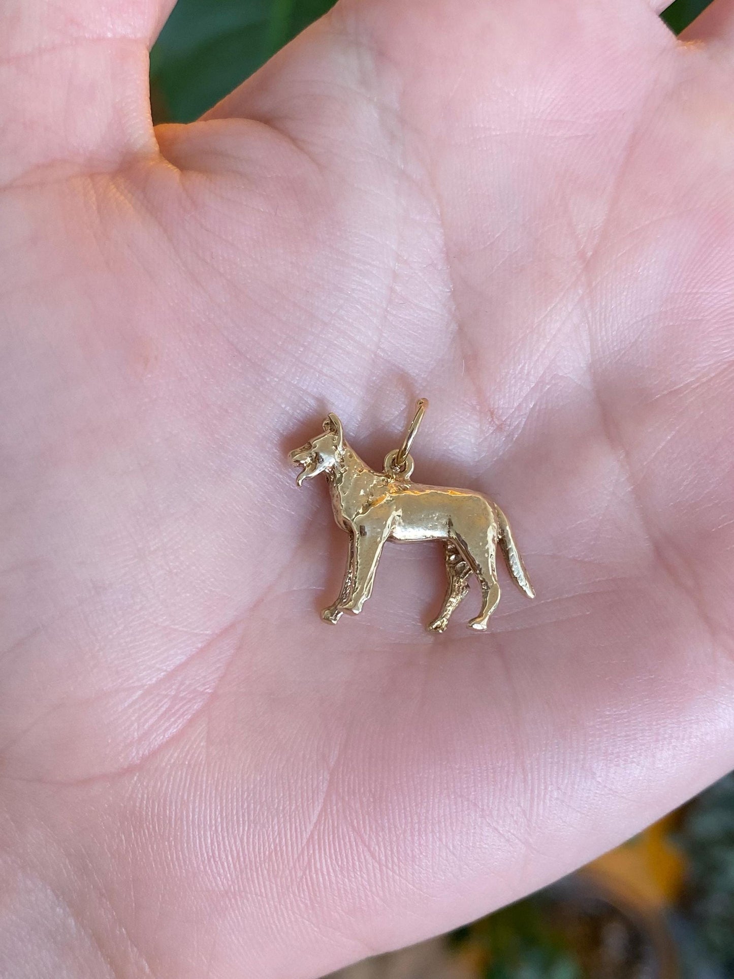 Vintage Solid 10k Yellow Gold Dog Charm