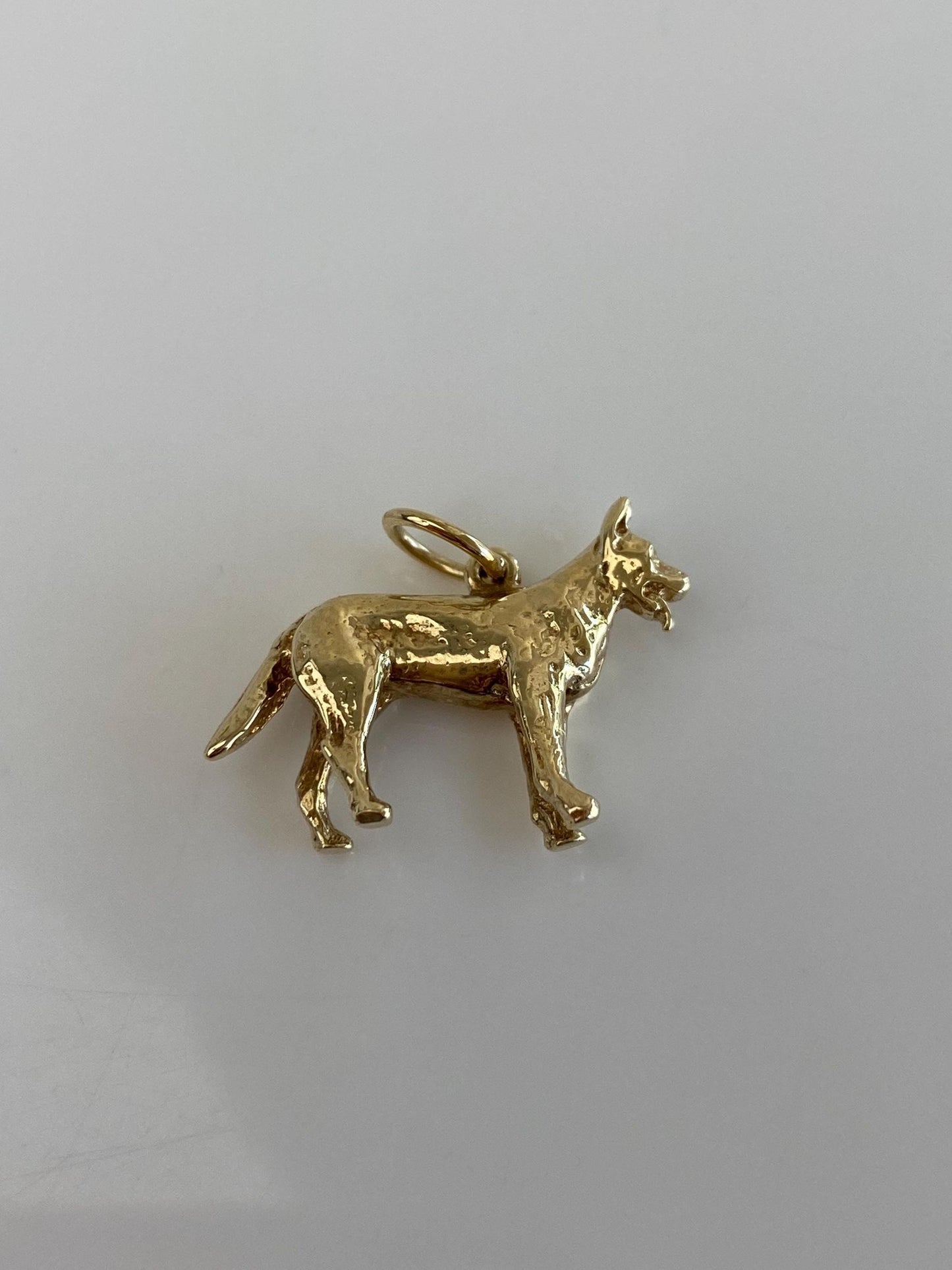 Vintage Solid 10k Yellow Gold Dog Charm