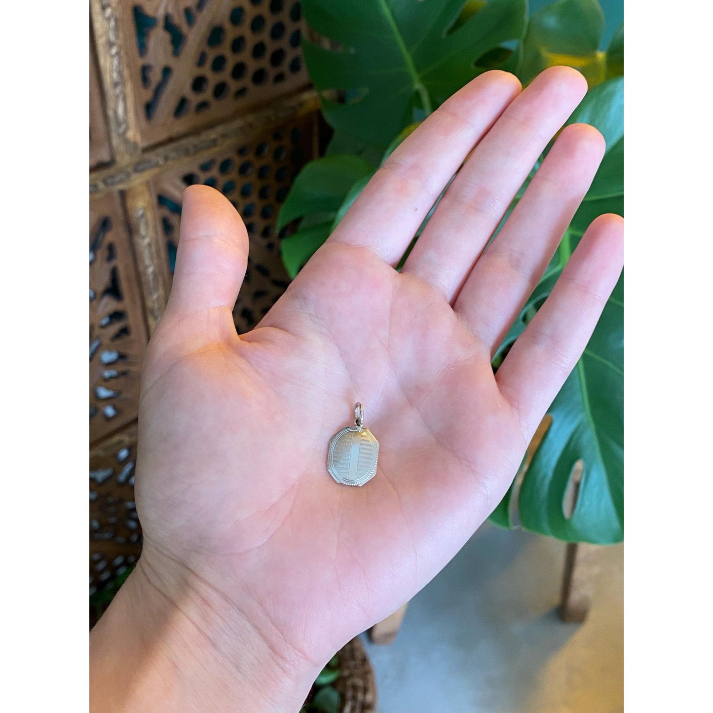 Vintage Solid Platinum & 14k Yellow Gold Cufflink Conversion Charm