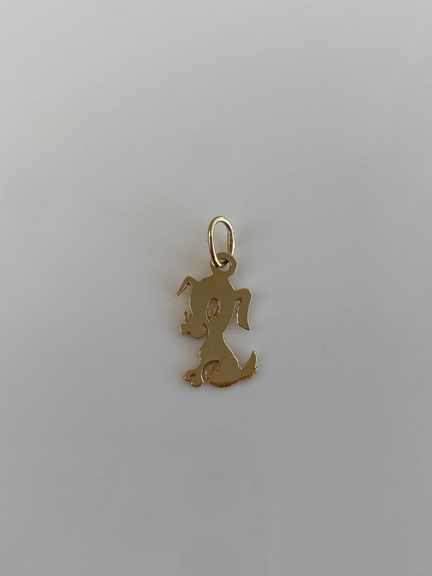 Vintage Solid 14k Yellow Gold Dog Charm