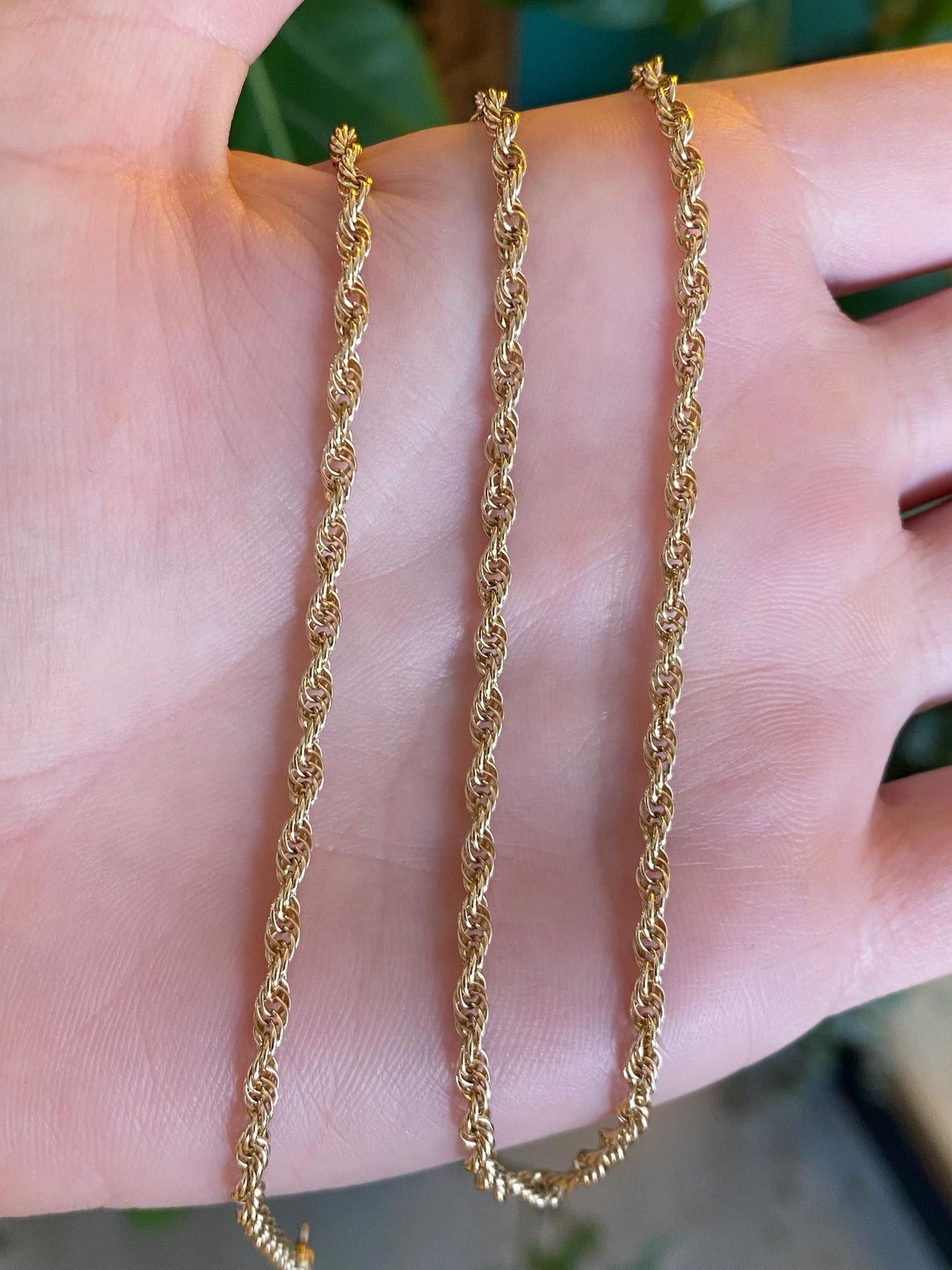 Vintage Solid 14k Yellow Gold Chain Necklace - 18.75 inches