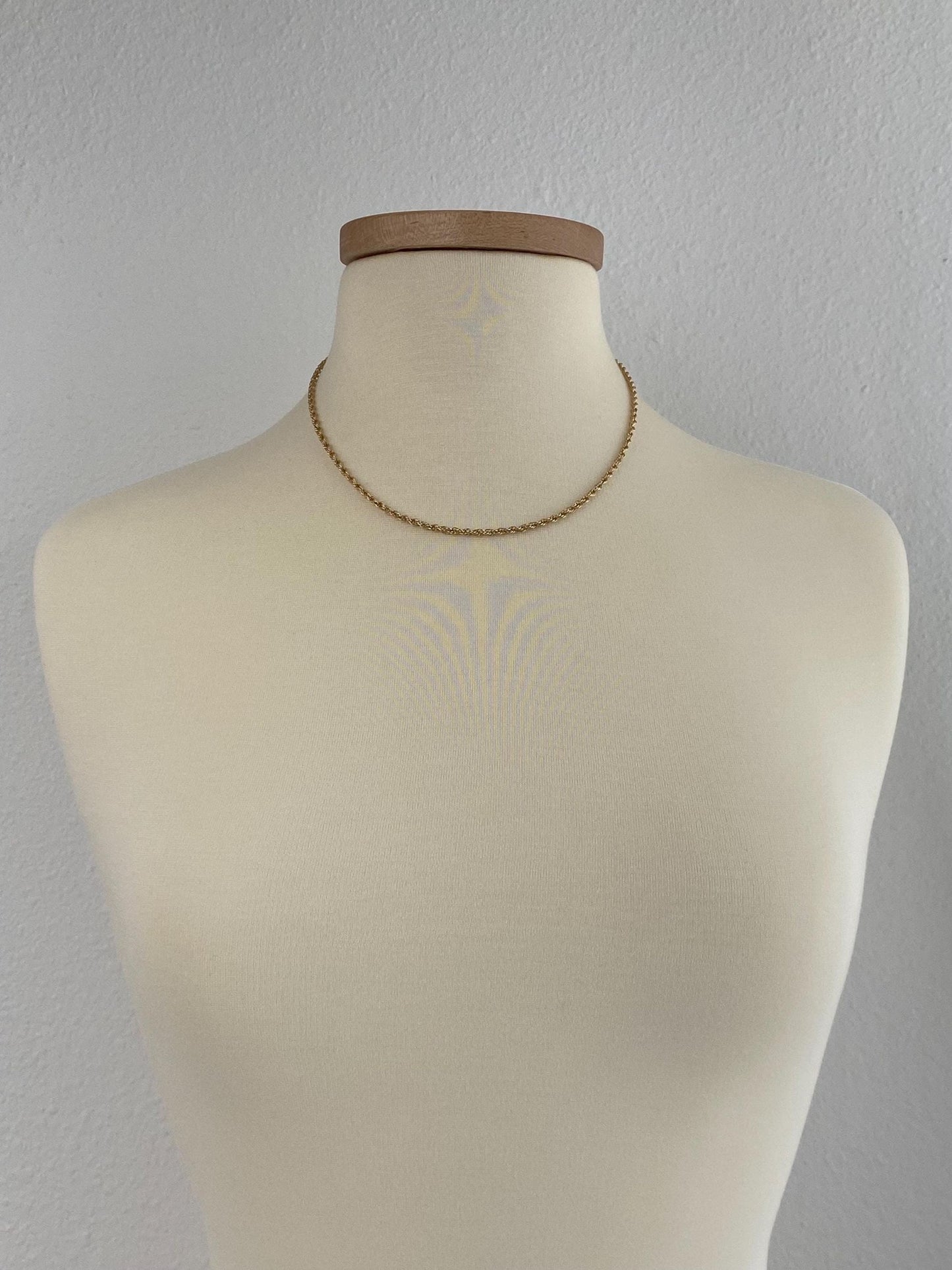Vintage Solid 14k Yellow Gold Chain Necklace - 18.75 inches