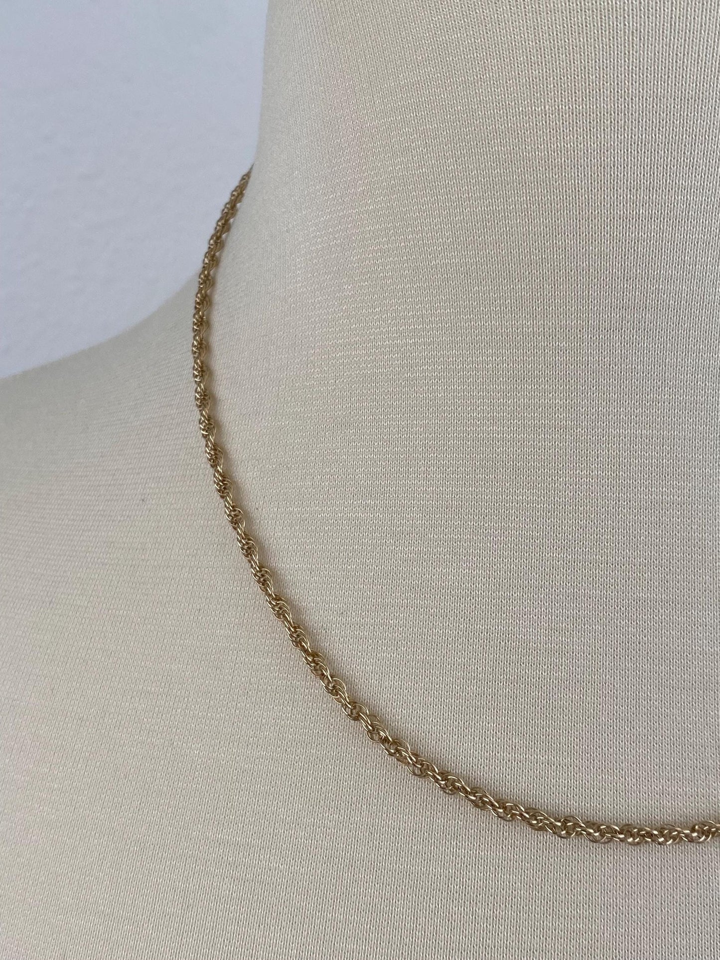 Vintage Solid 14k Yellow Gold Chain Necklace - 18.75 inches