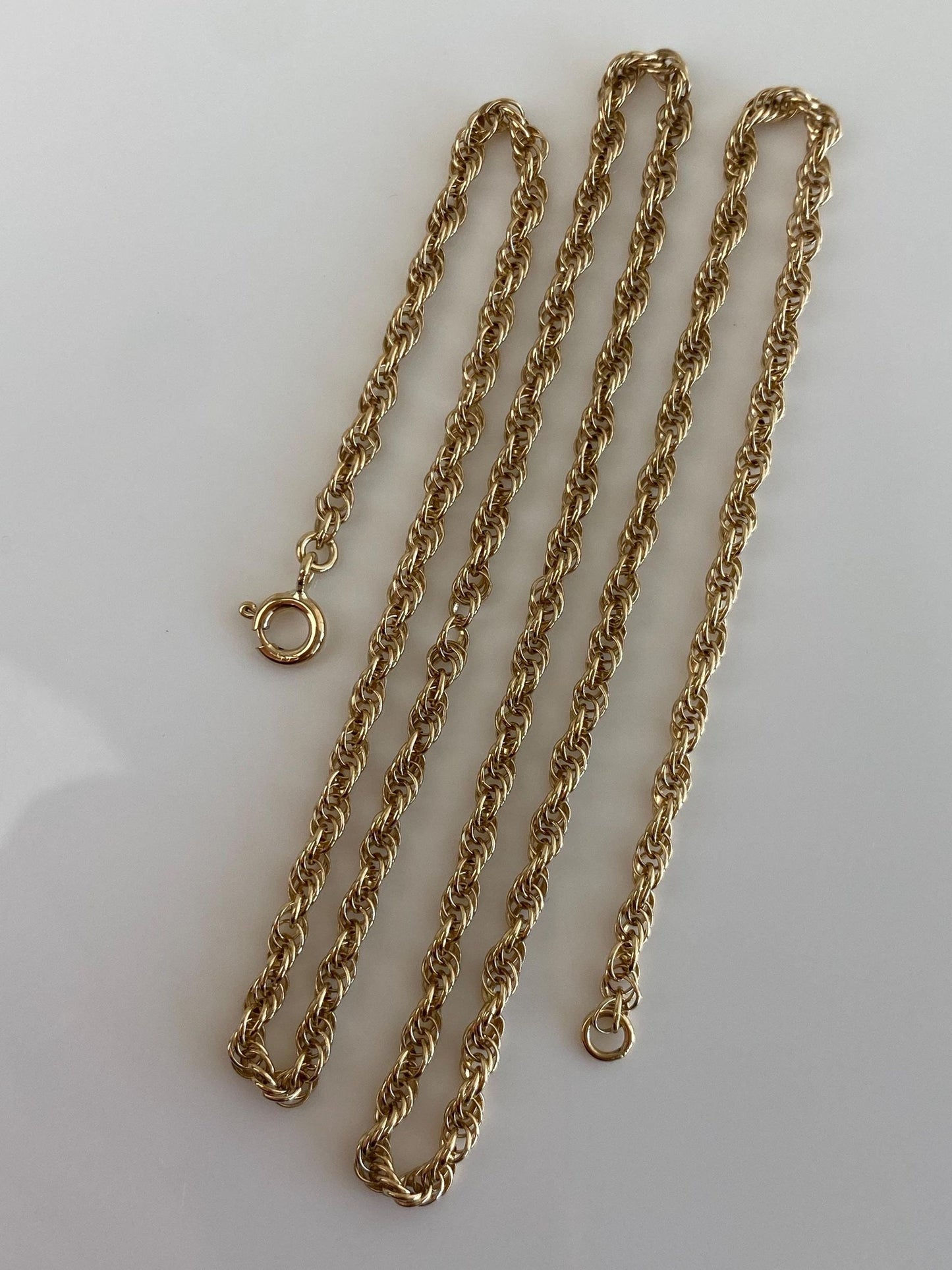 Vintage Solid 14k Yellow Gold Chain Necklace - 18.75 inches