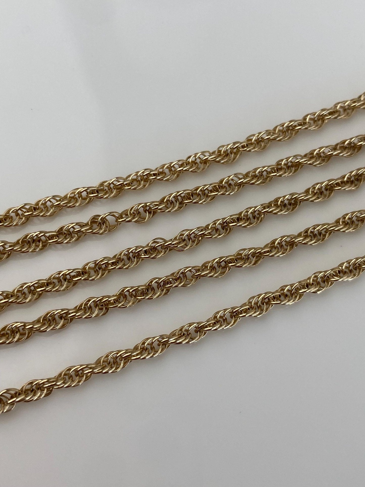 Vintage Solid 14k Yellow Gold Chain Necklace - 18.75 inches