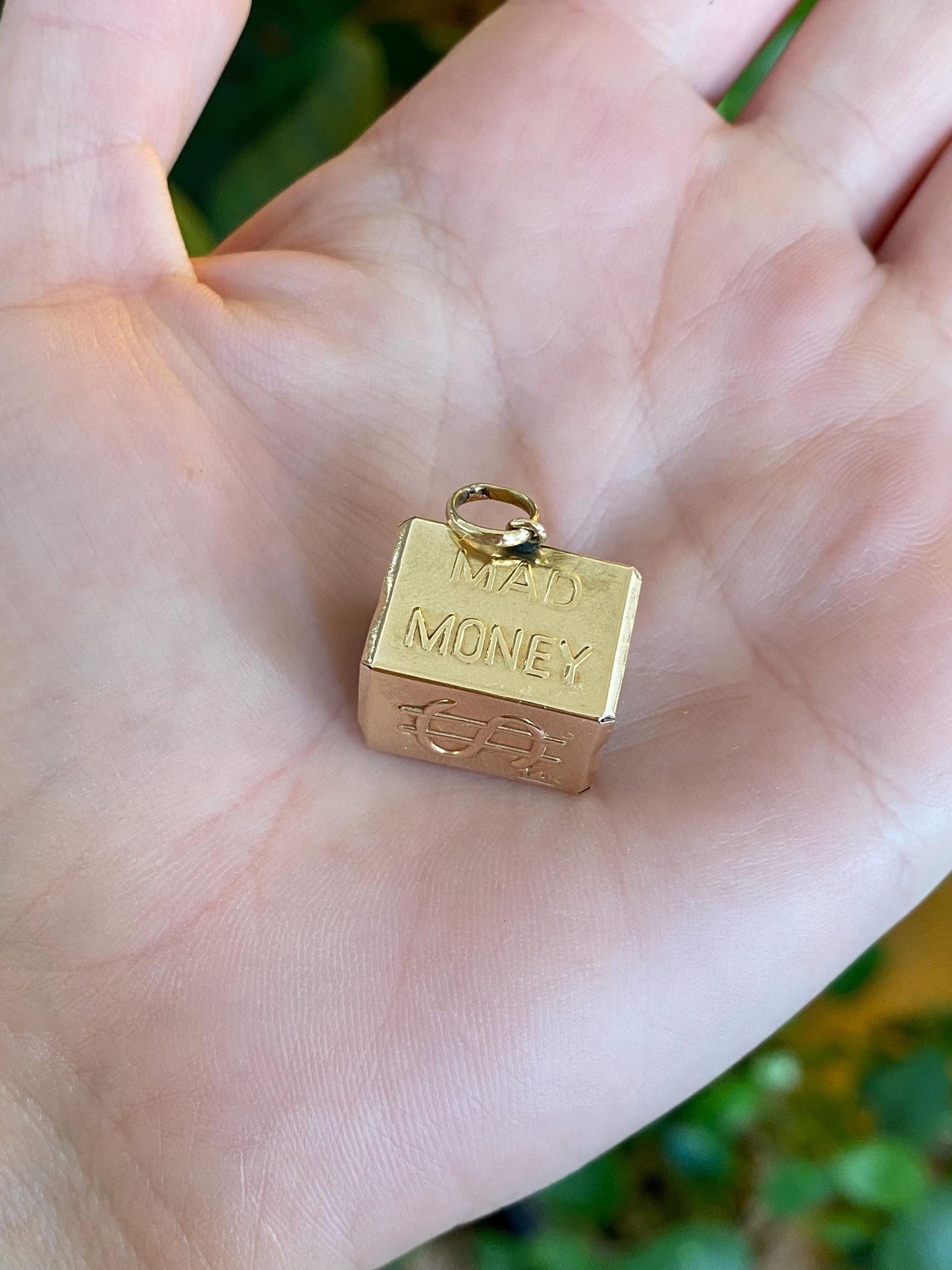Vintage 14k Yellow Gold Money Box Charm