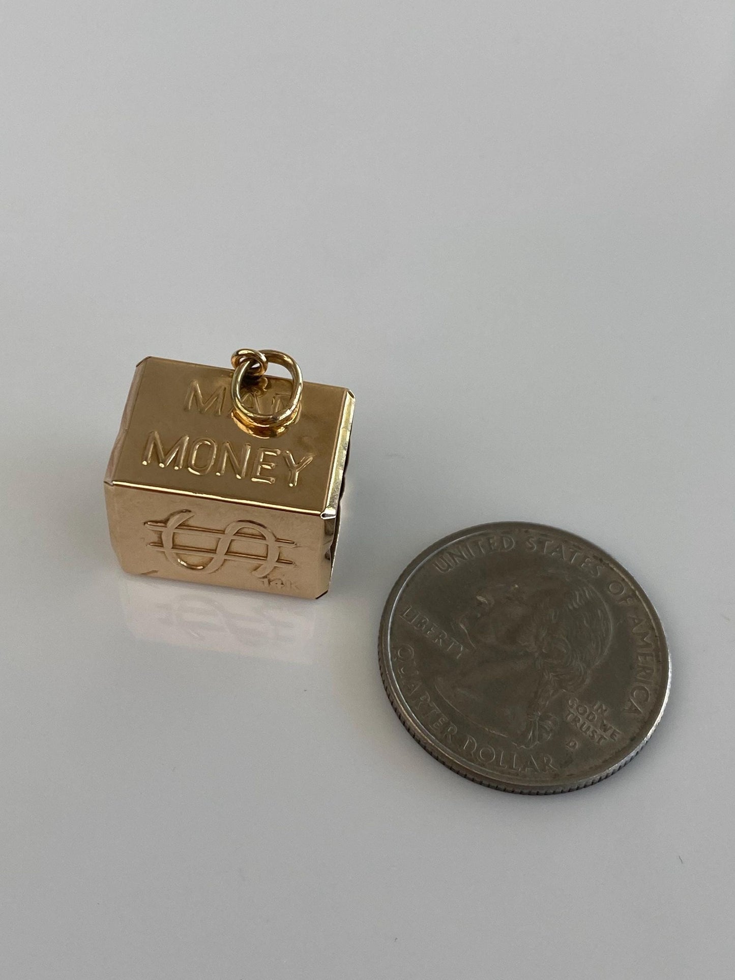 Vintage 14k Yellow Gold Money Box Charm