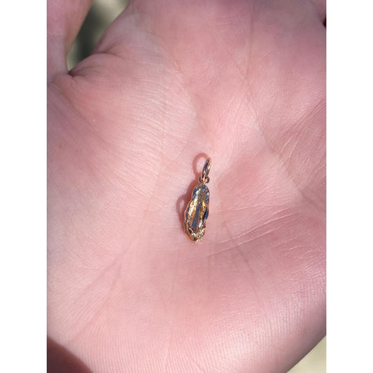 Vintage Solid 14k Rose Gold Flip Flop Charm