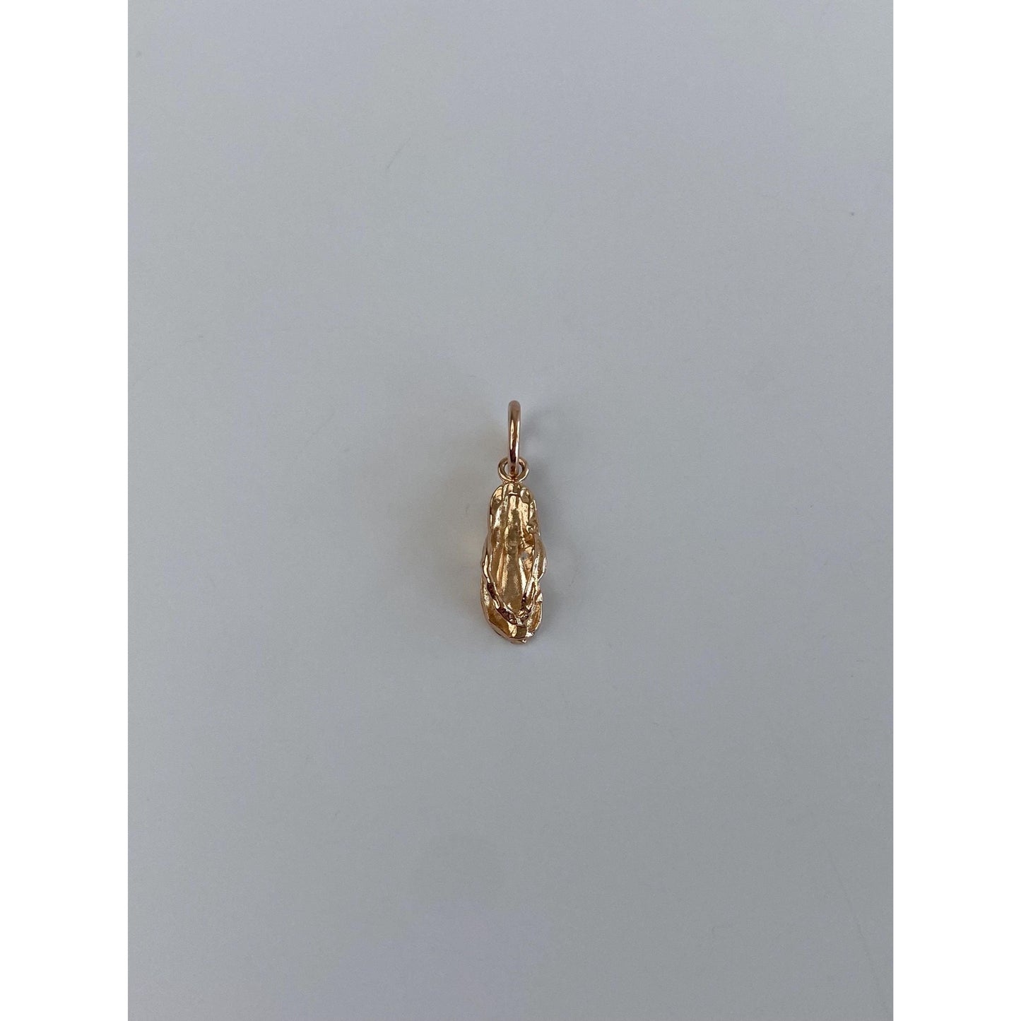 Vintage Solid 14k Rose Gold Flip Flop Charm
