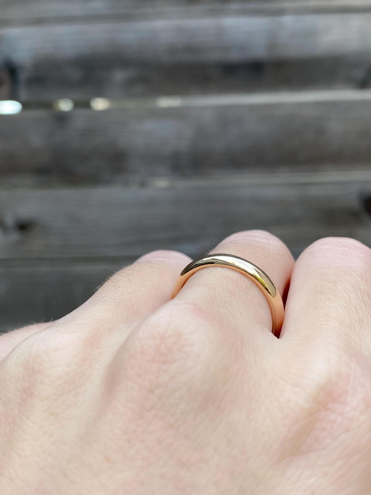 Vintage Solid 14k Yellow Gold Ring Band - Size 6.75