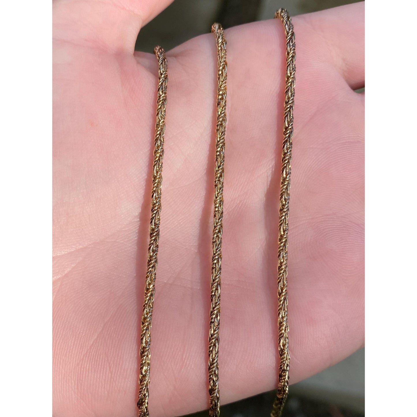 Solid 18k Yellow Gold Chunky Twist Chain Necklace - 31 inches