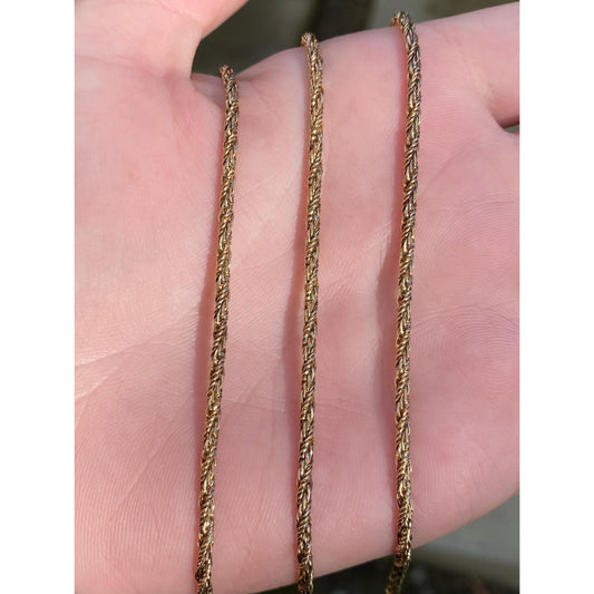 Solid 18k Yellow Gold Chunky Twist Chain Necklace - 31 inches