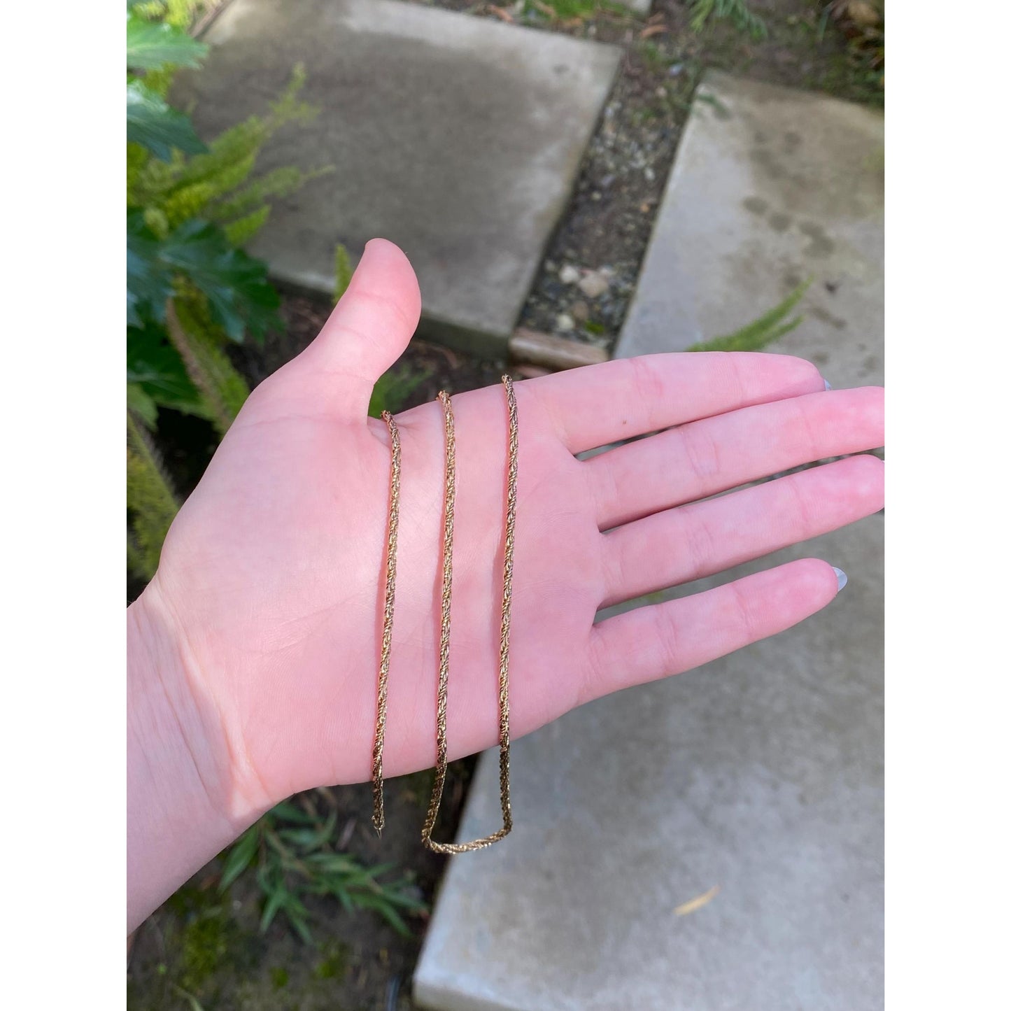 Solid 18k Yellow Gold Chunky Twist Chain Necklace - 31 inches