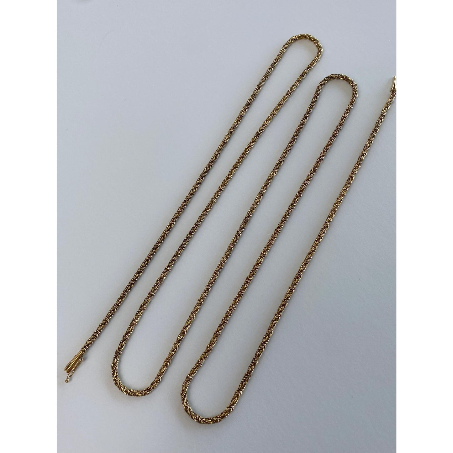 Solid 18k Yellow Gold Chunky Twist Chain Necklace - 31 inches