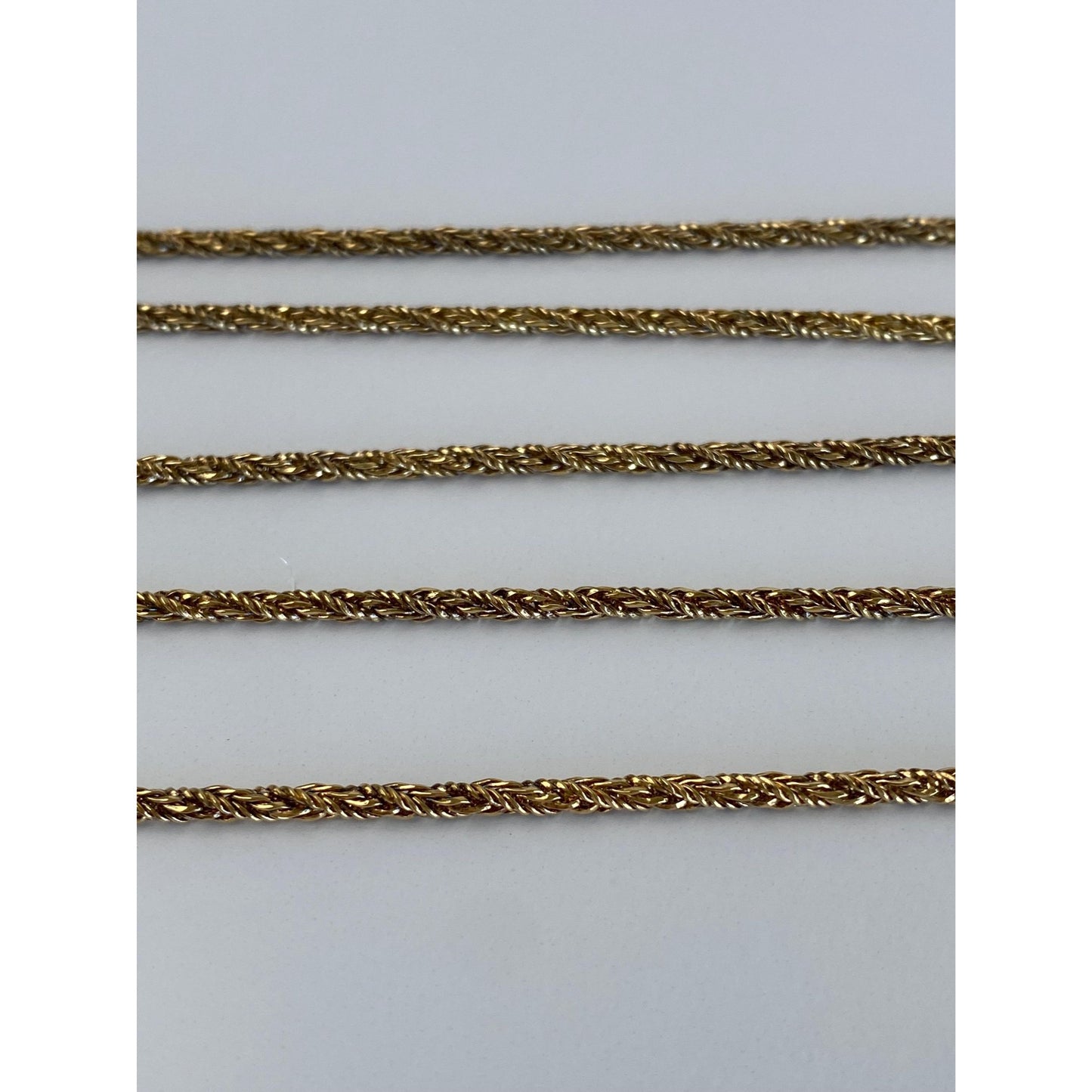 Solid 18k Yellow Gold Chunky Twist Chain Necklace - 31 inches