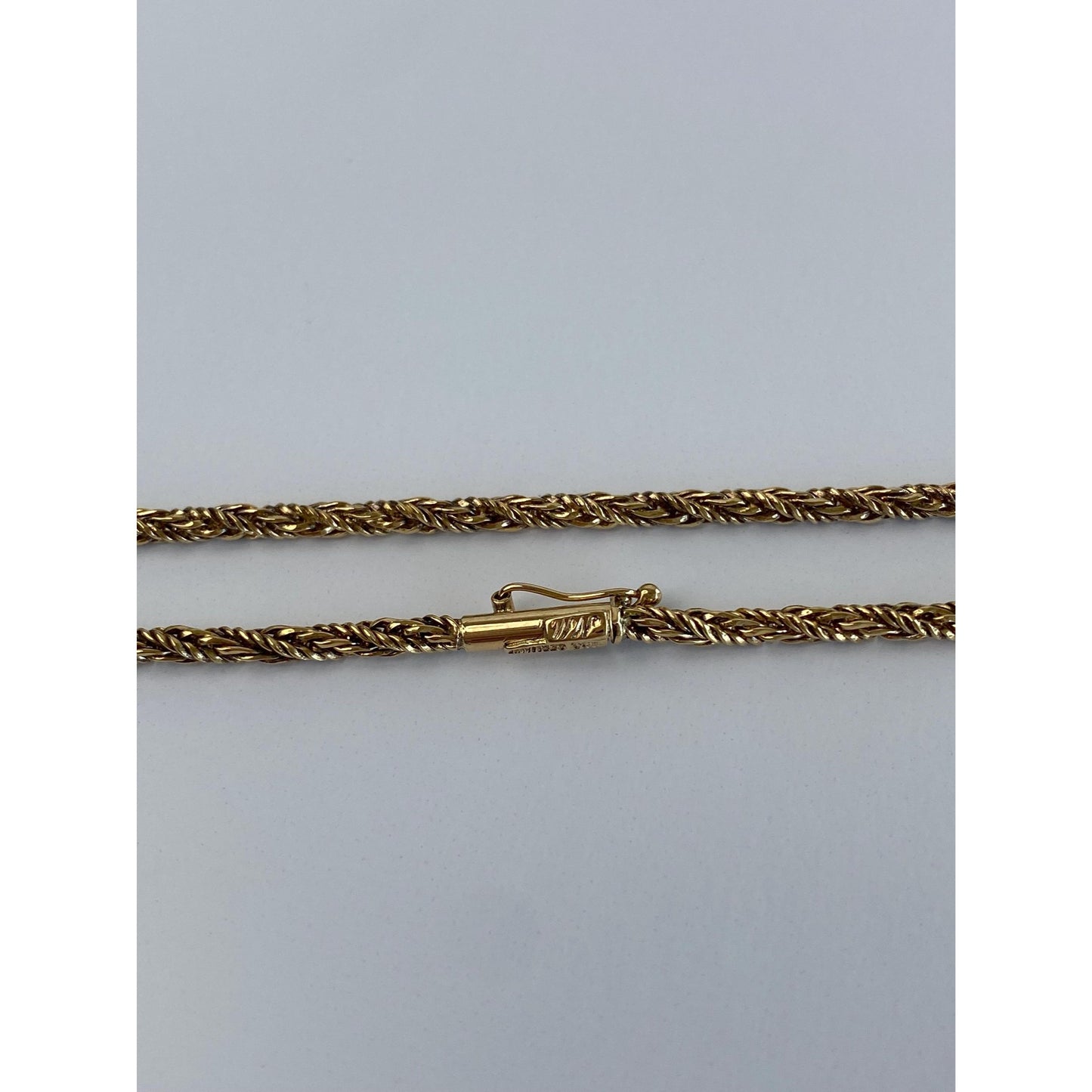 Solid 18k Yellow Gold Chunky Twist Chain Necklace - 31 inches