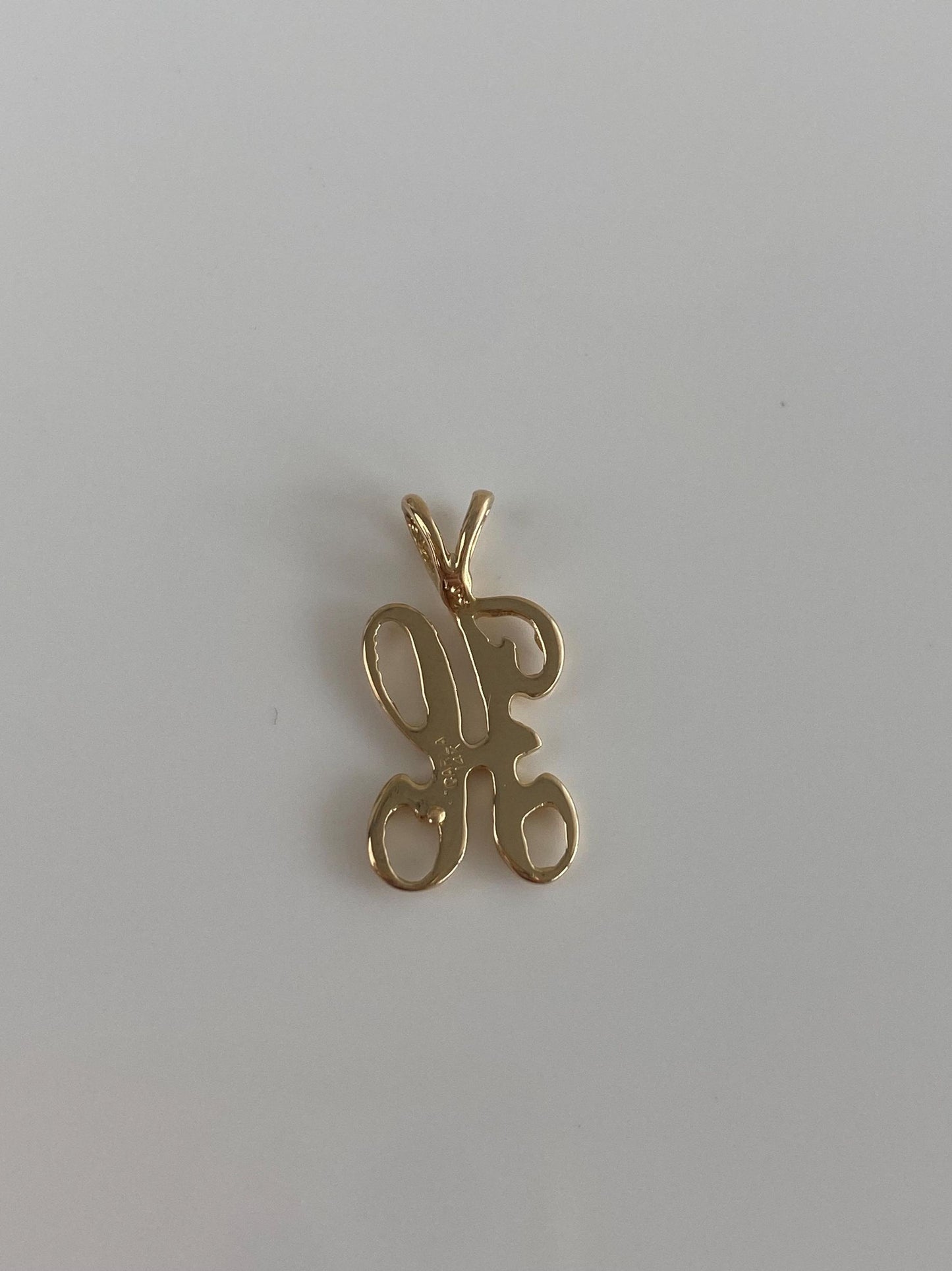 Vintage Solid 14k Yellow Gold Initial 'H' Charm