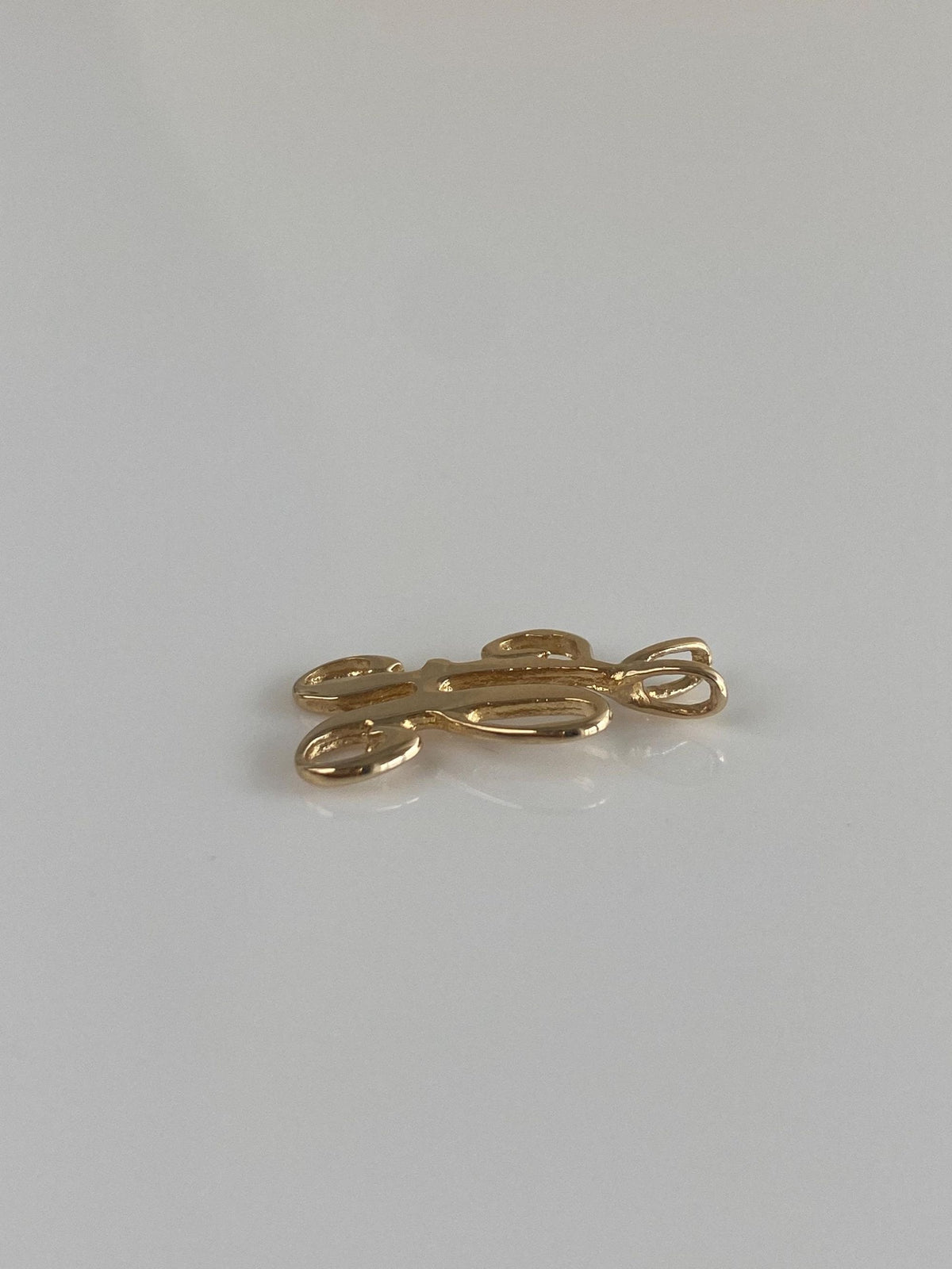 Vintage Solid 14k Yellow Gold Initial 'H' Charm
