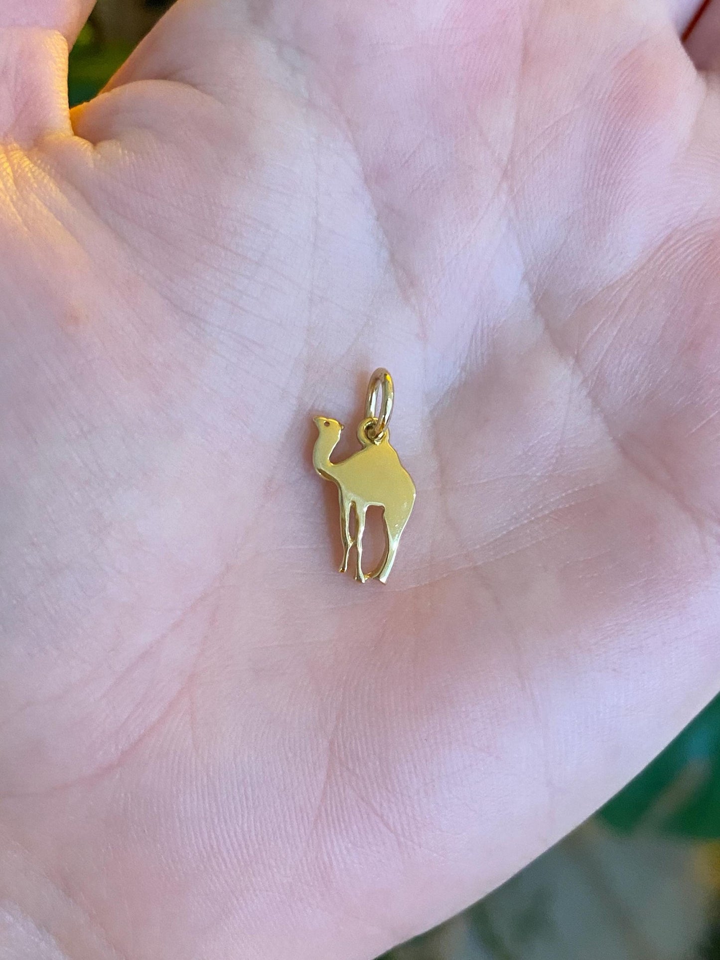 Vintage Solid 18k Yellow Gold Camel Charm