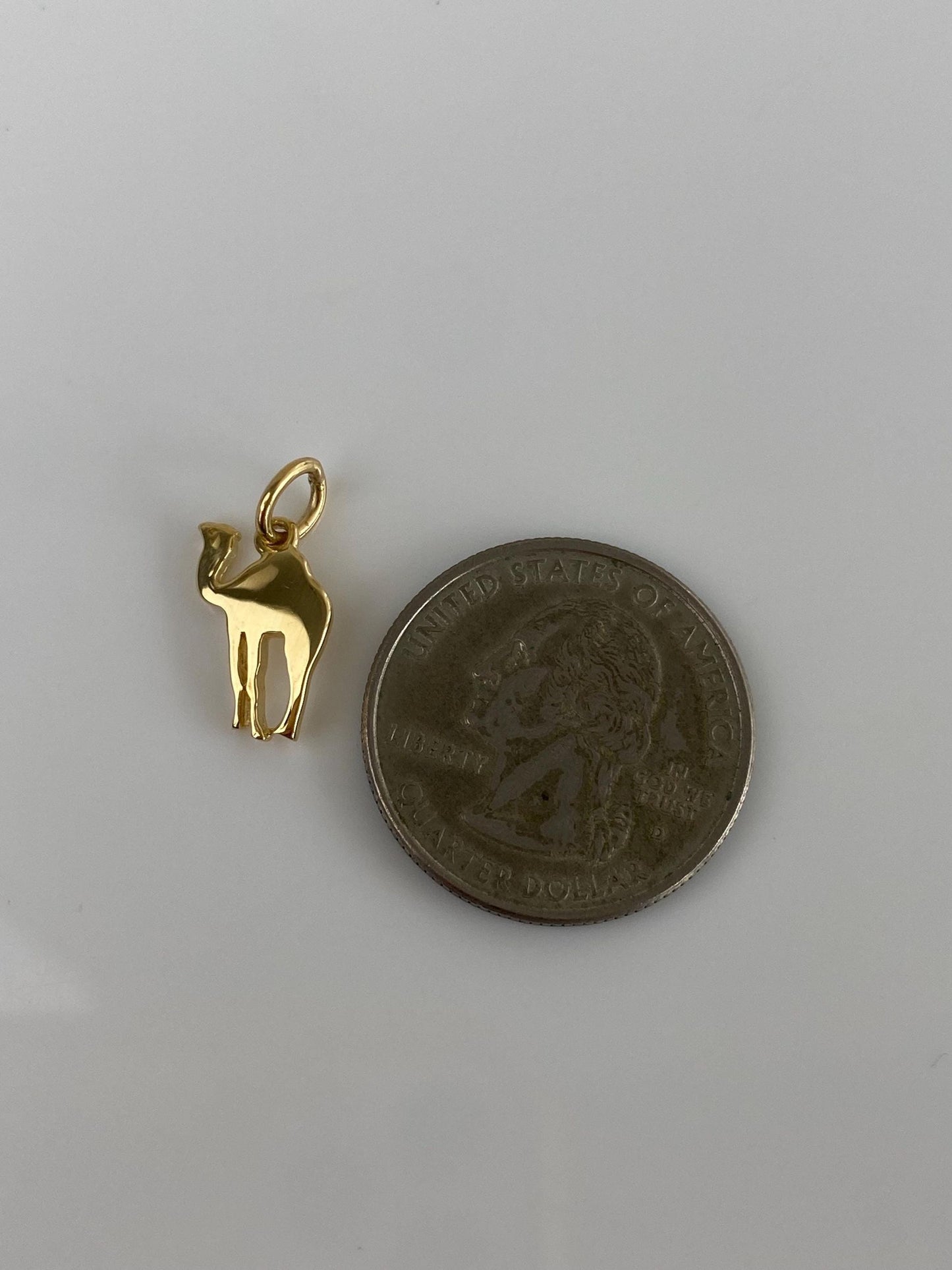 Vintage Solid 18k Yellow Gold Camel Charm