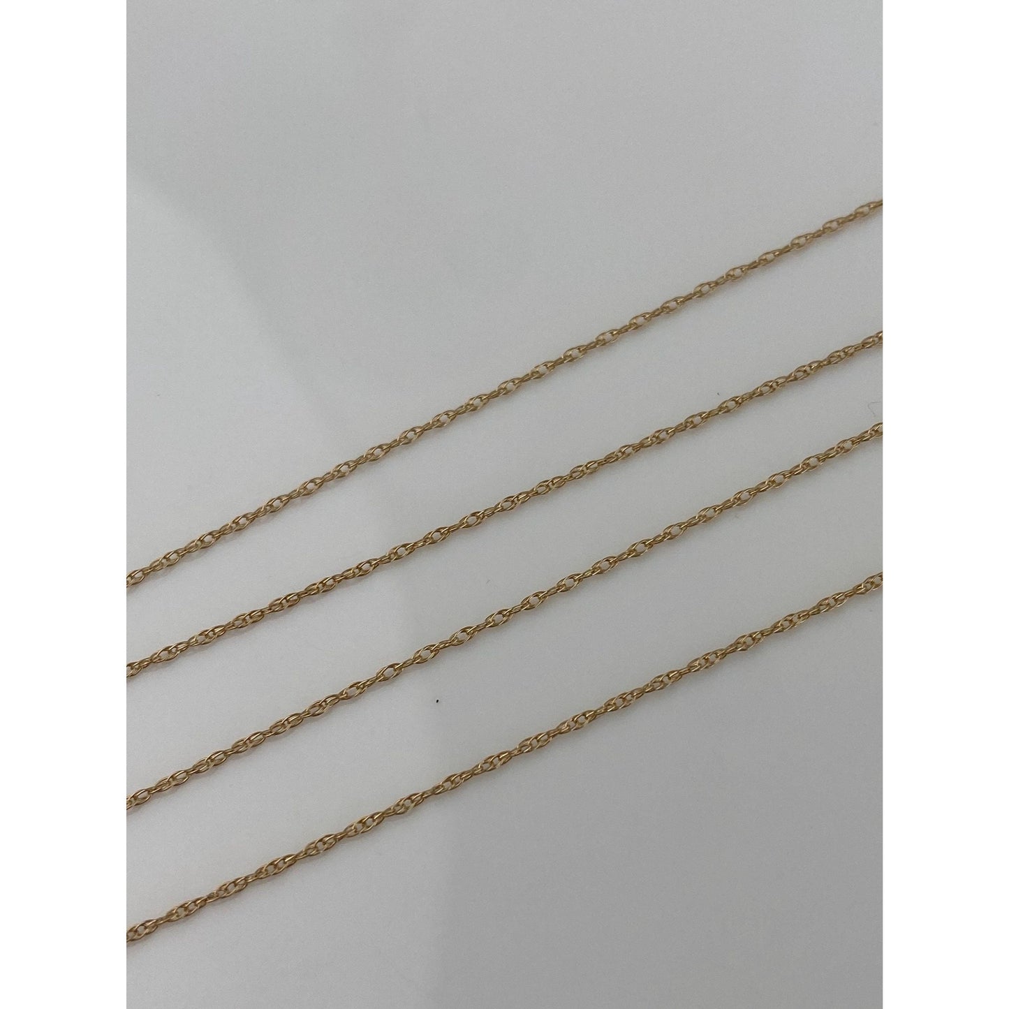Vintage Solid 14k Yellow Gold Dainty Chain Necklace - 23 inches