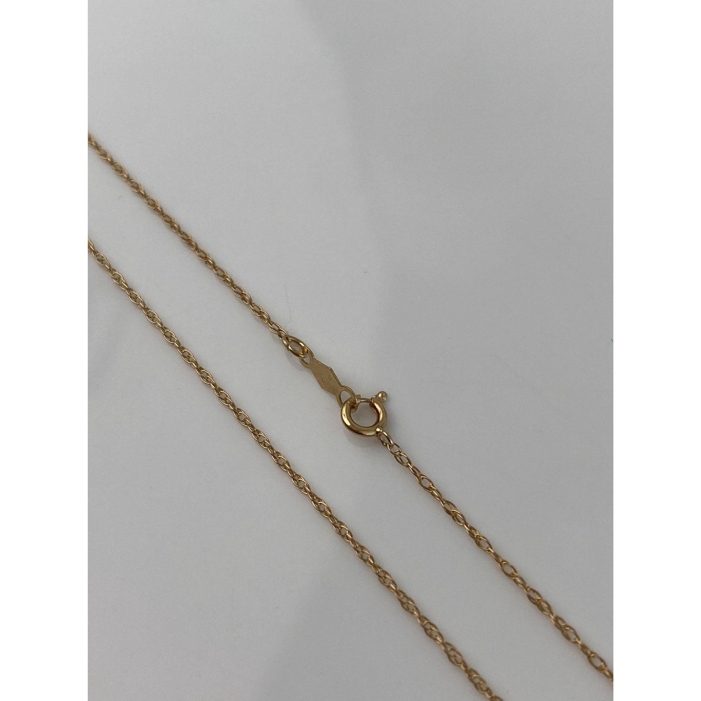 Vintage Solid 14k Yellow Gold Dainty Chain Necklace - 23 inches