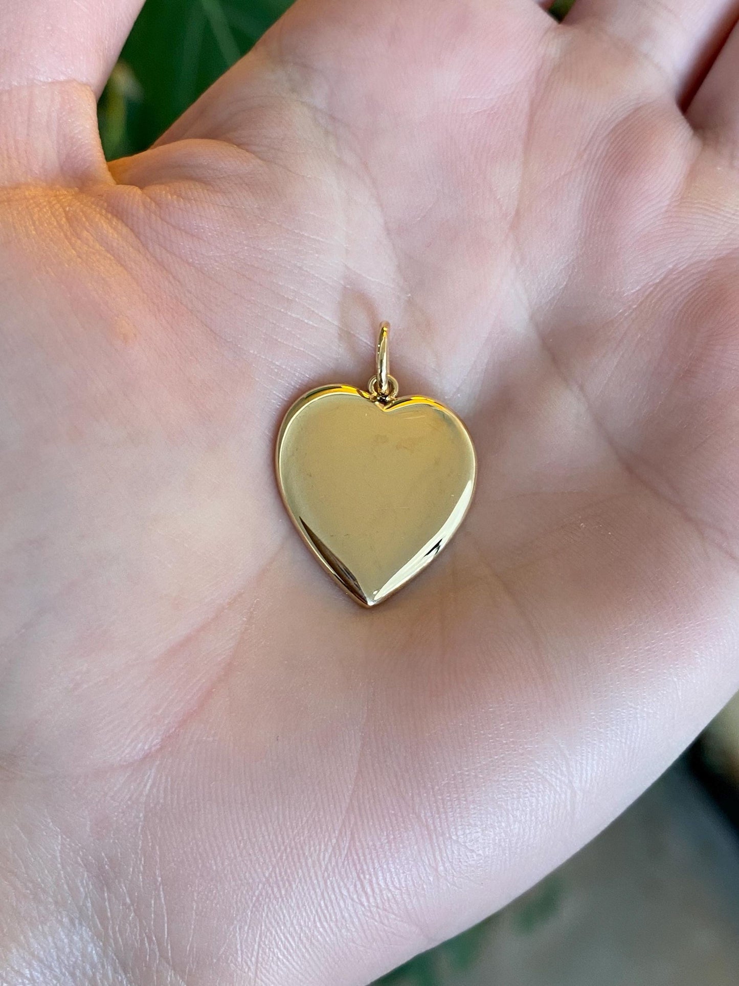 Vintage 14k Yellow Gold Heart Cufflink Conversion Charm