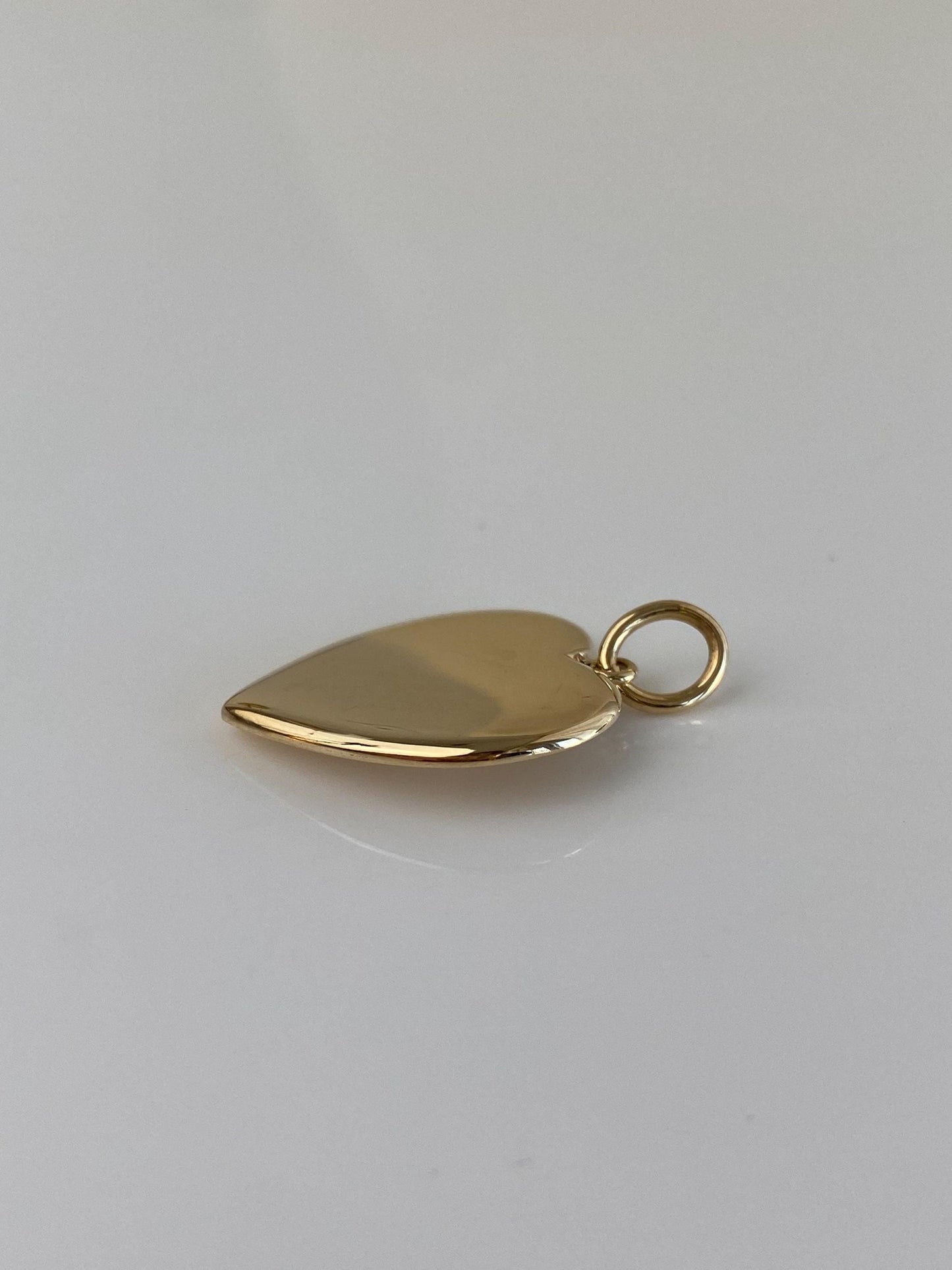Vintage 14k Yellow Gold Heart Cufflink Conversion Charm