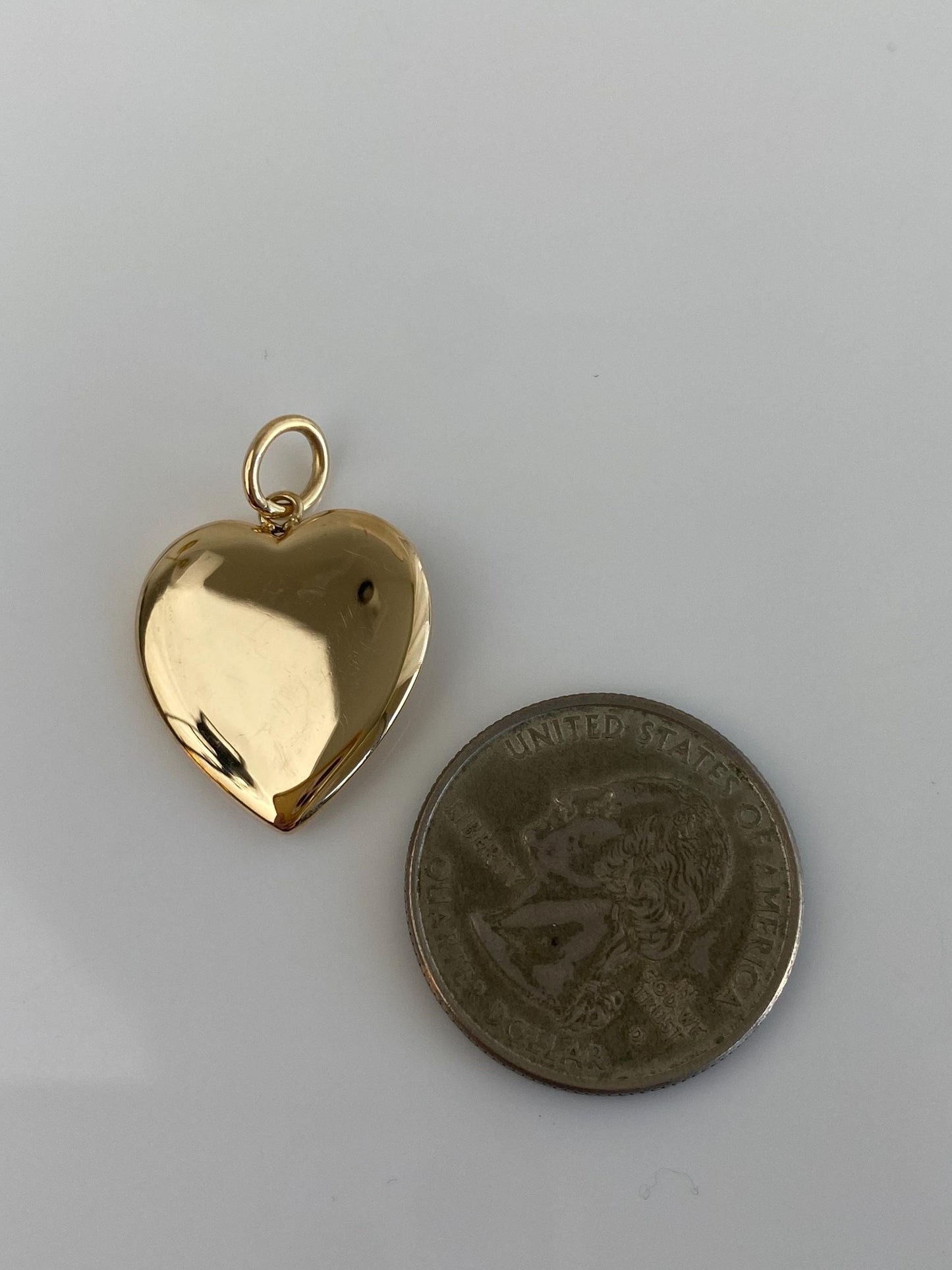Vintage 14k Yellow Gold Heart Cufflink Conversion Charm