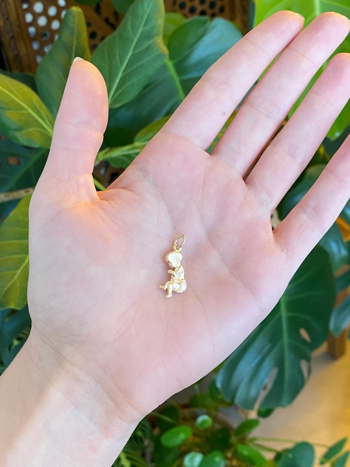 Vintage Solid 10k Yellow Gold Baby Charm