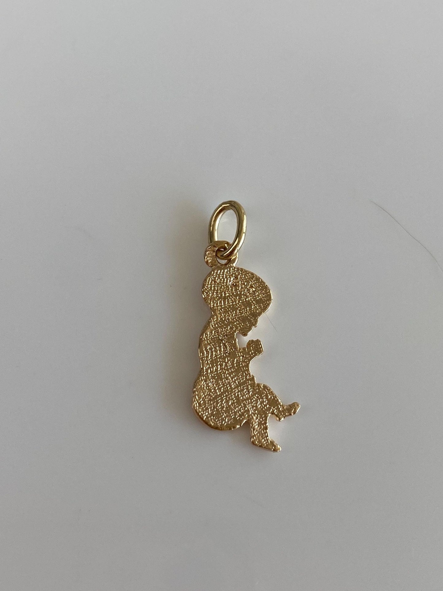 Vintage Solid 10k Yellow Gold Baby Charm