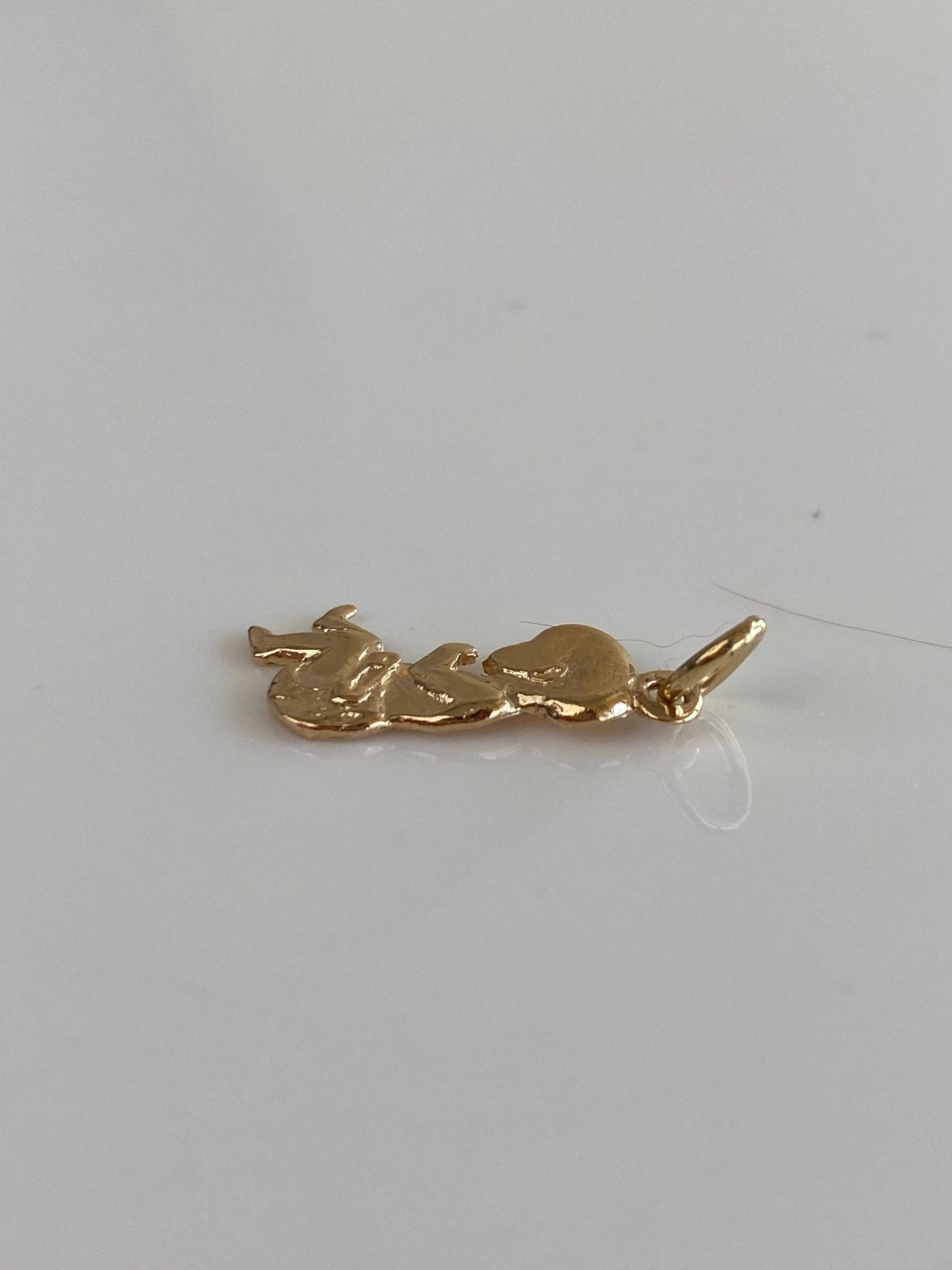 Vintage Solid 10k Yellow Gold Baby Charm