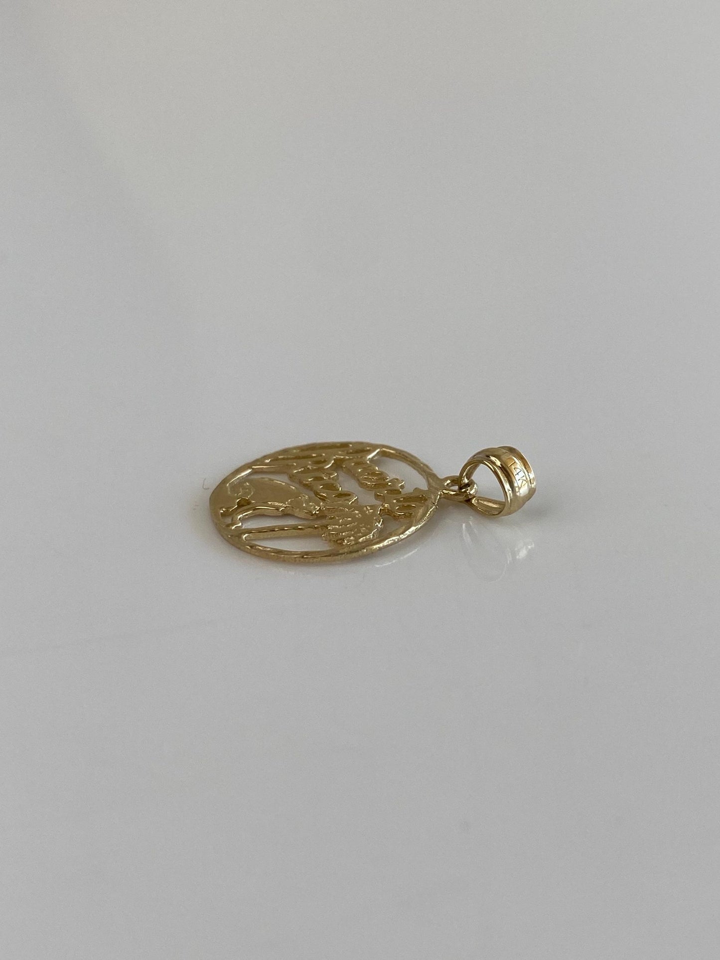 Vintage Solid 14k Yellow Gold Puerto Rico Charm
