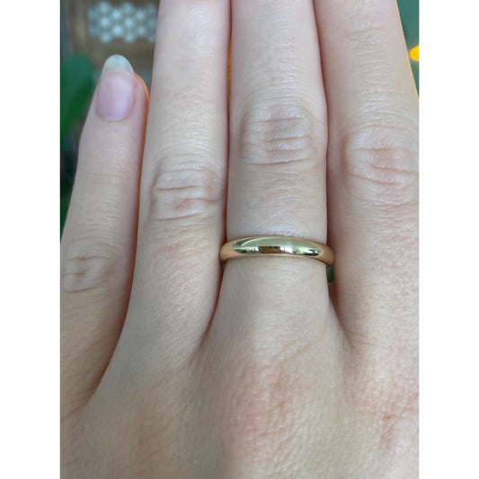 Vintage Solid 14k Yellow Gold Ring Band - Size 6.5
