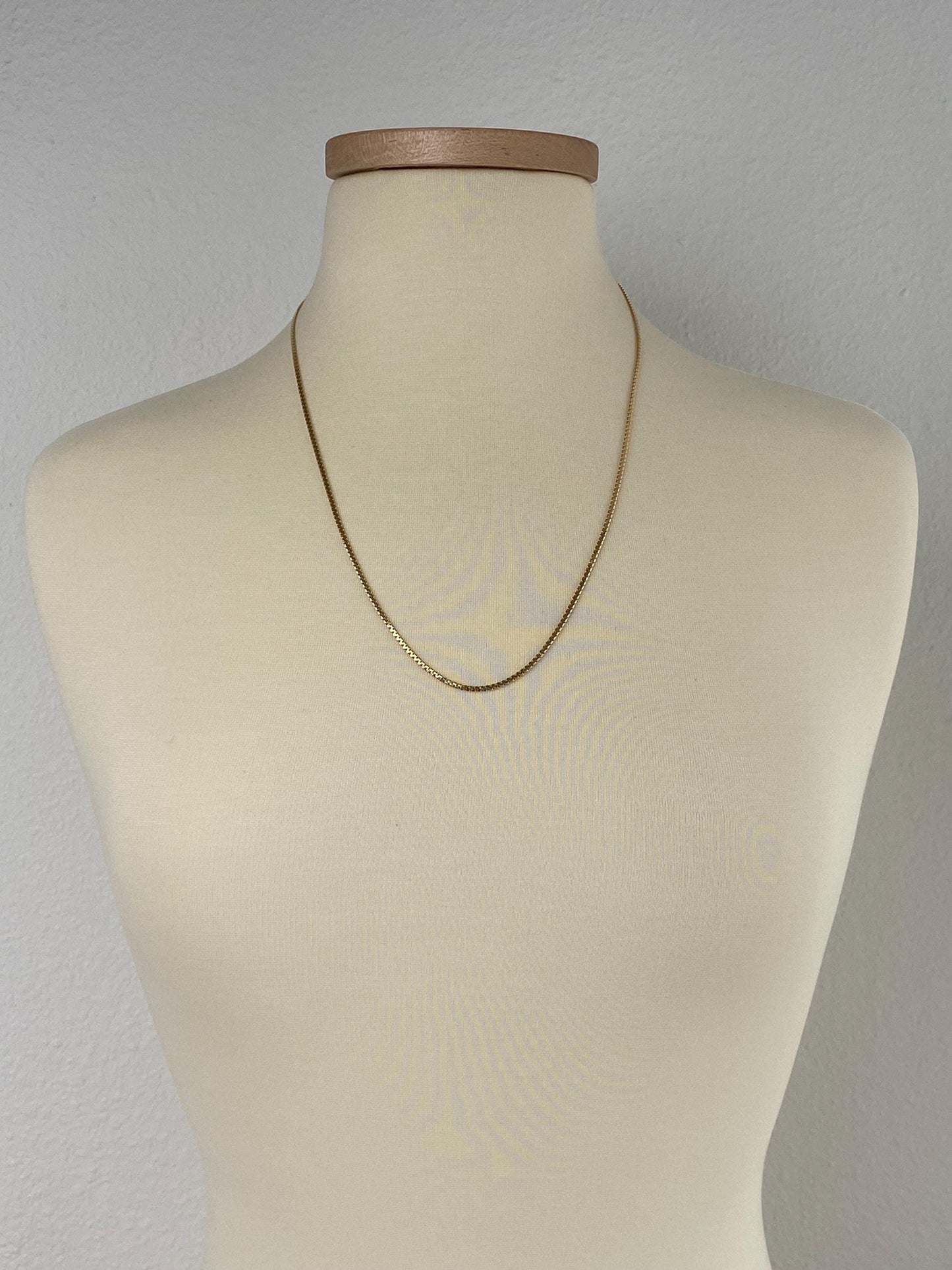 Vintage Solid 14k Yellow Gold Chunky Flat Chain Necklace - 24.25 inches