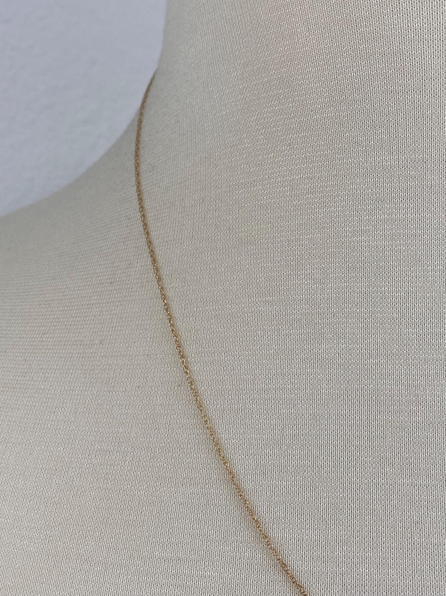 Vintage Solid 14k Yellow Gold Dainty Chain Necklace - 19.75 inches