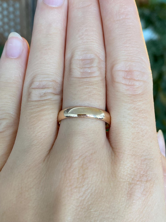 Vintage Solid 12k Yellow Gold Ring Band - Size 9.5
