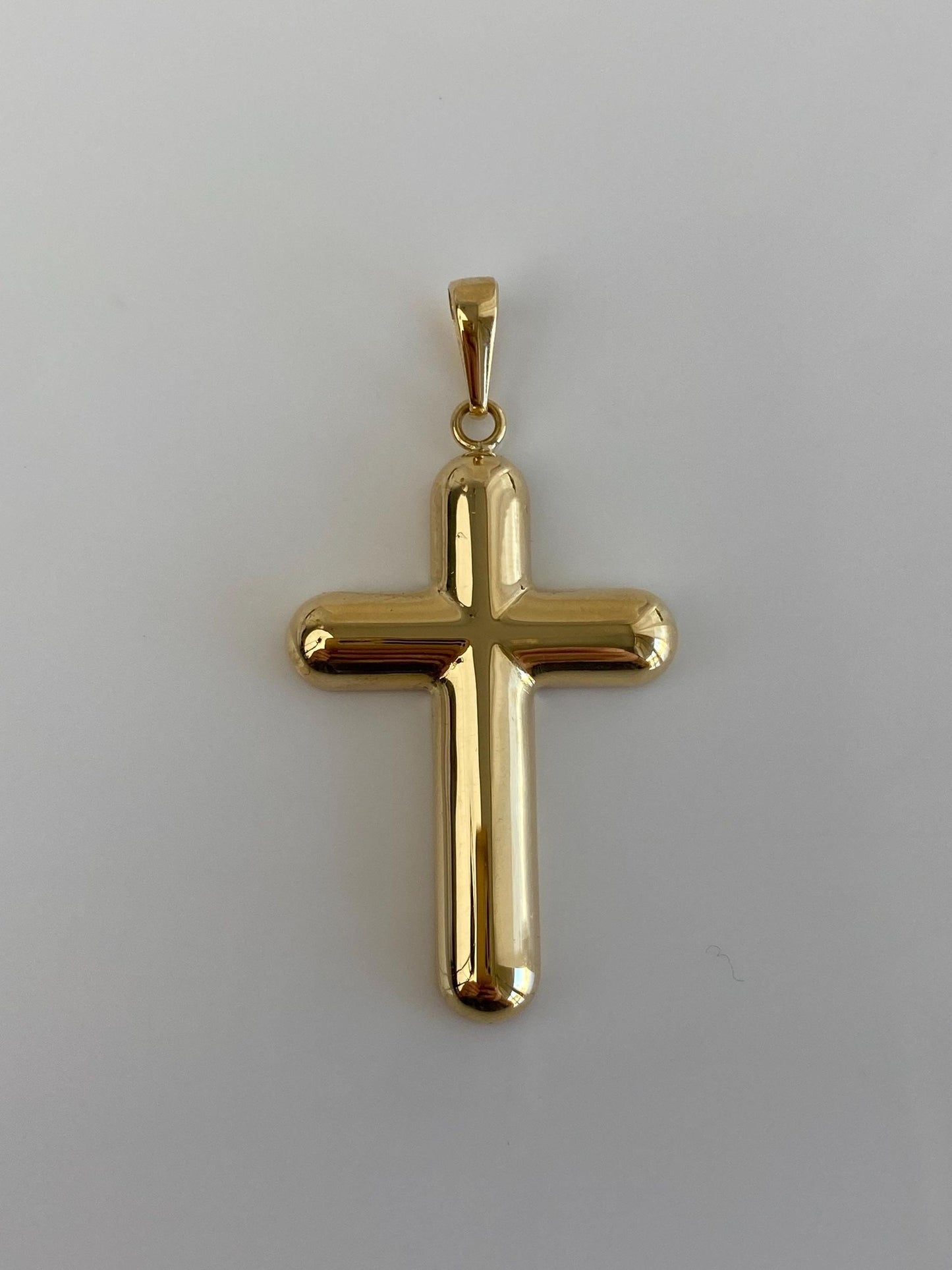 Vintage 18k Yellow Gold Cross Charm