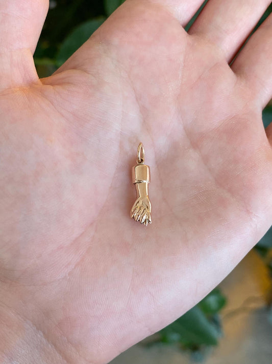 Vintage 16k Rose Gold Arm Charm